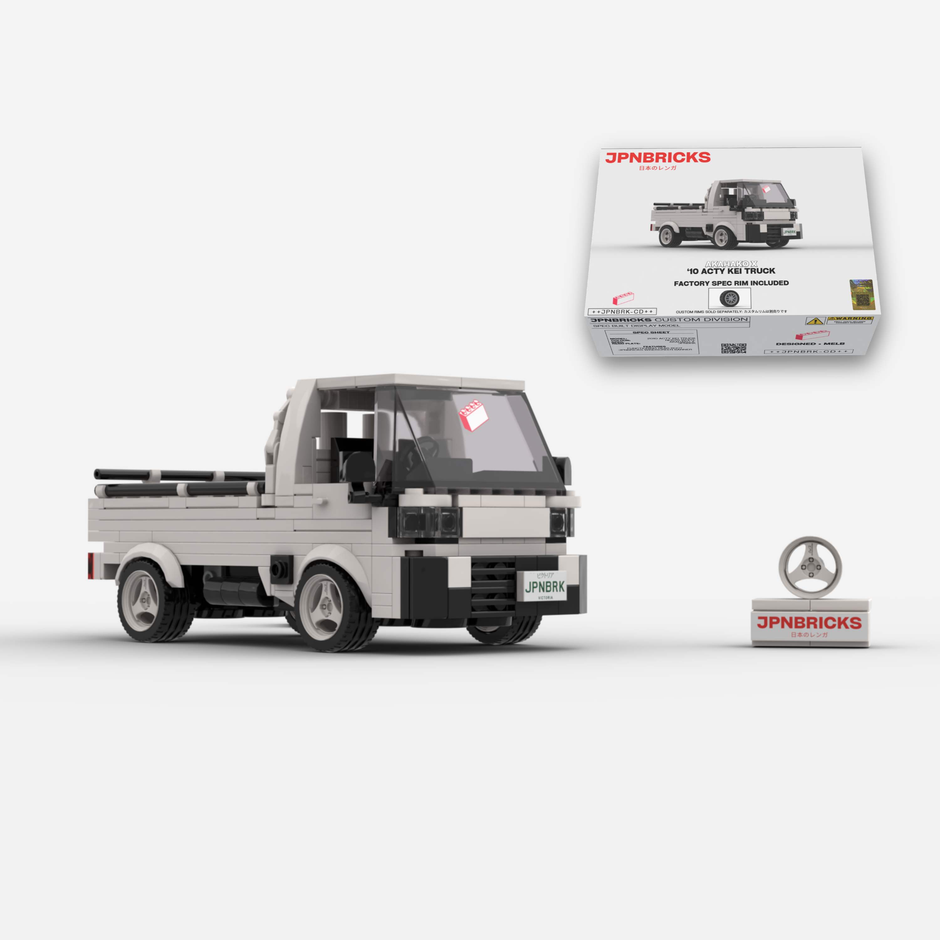 2010 Acty Kei Truck NH578 White Brick Car Model Kit
