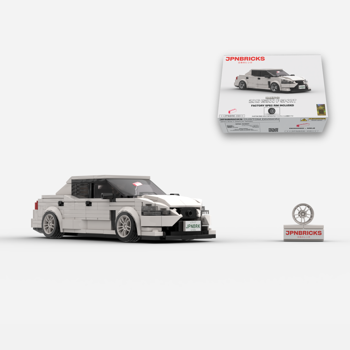 2016 IS300 F Sport 083 White Brick Car Model Kit