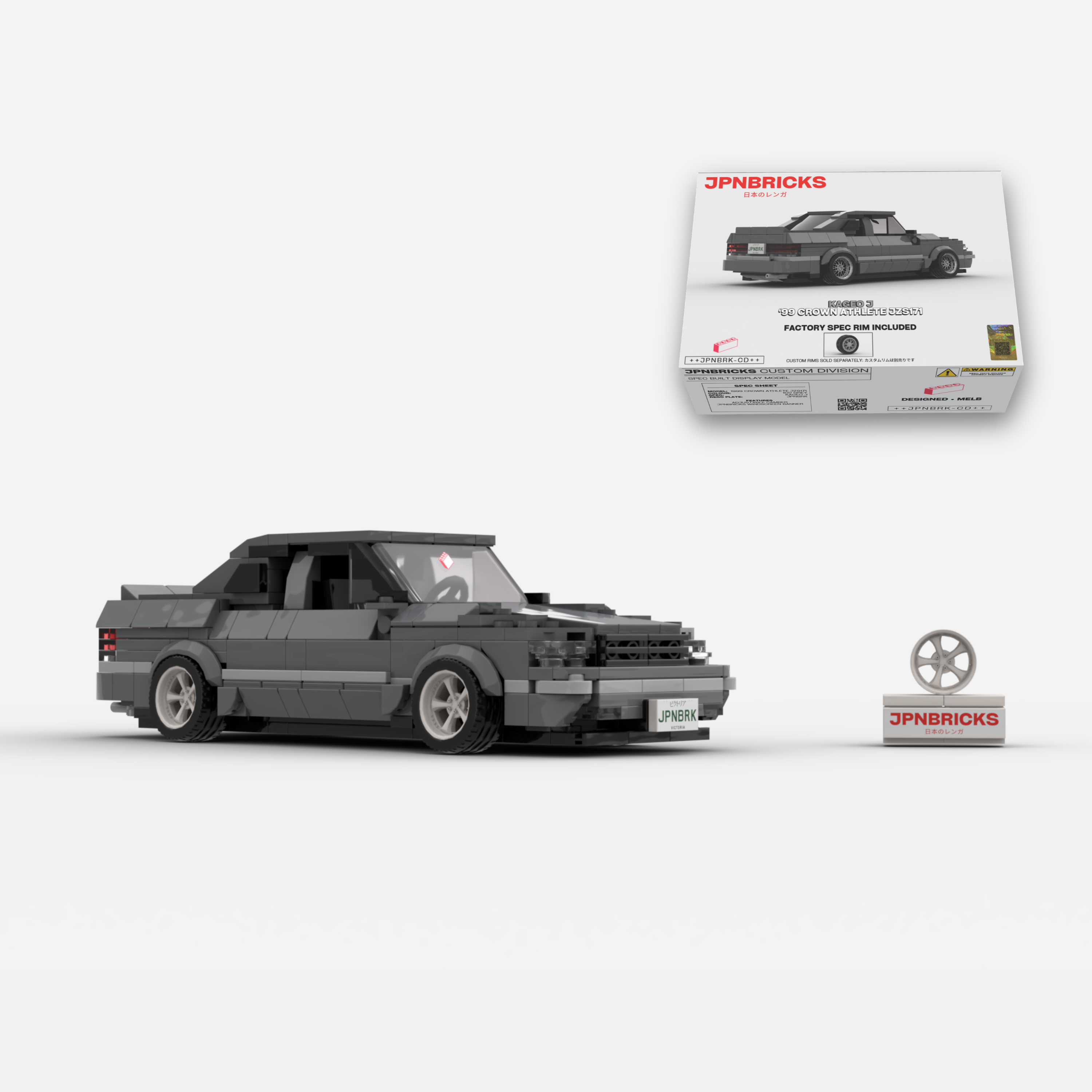 1999 CROWN ATHLETE V JZS171 1C0 GREY BRICK CAR MODEL KIT