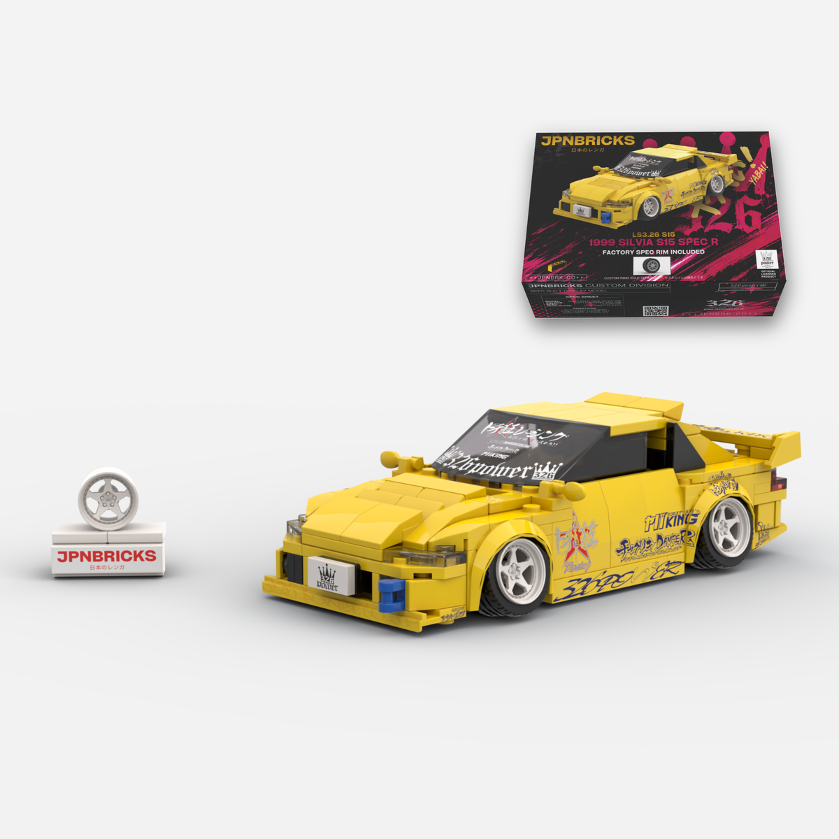 326POWER® LS3.26 S15 1999 Silvia S15 Spec R Brick Car Model Kit