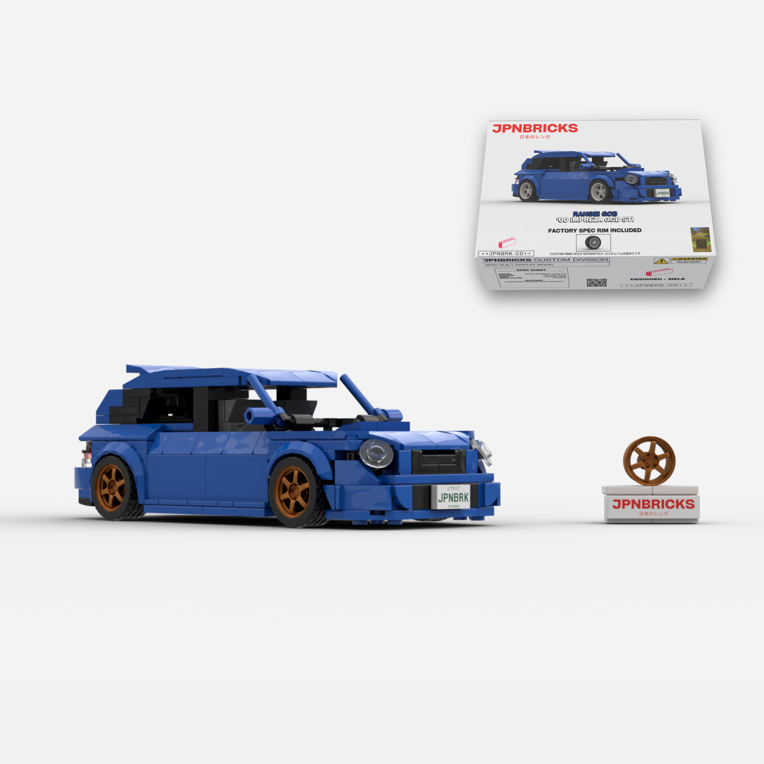 [PRE-ORDER] 2000 Impreza GCB STI 02C WR Blue Brick Car Model Kit