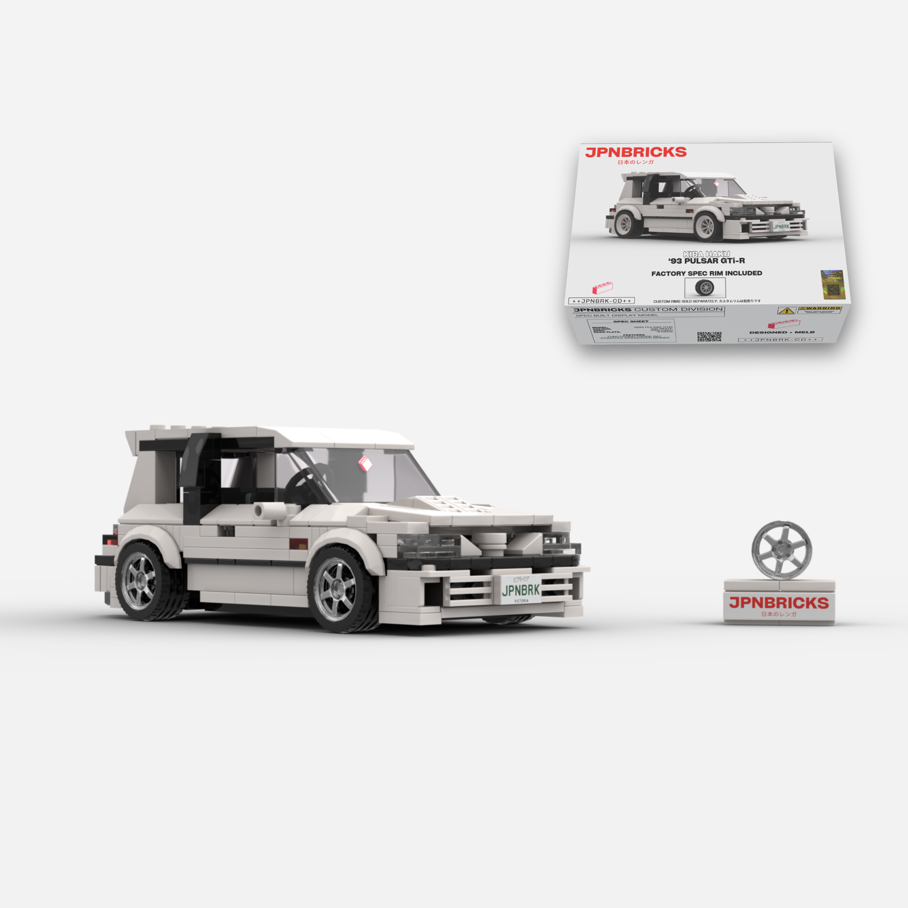 1993 PULSAR GTi-R 531 WHITE BRICK CAR MODEL KIT