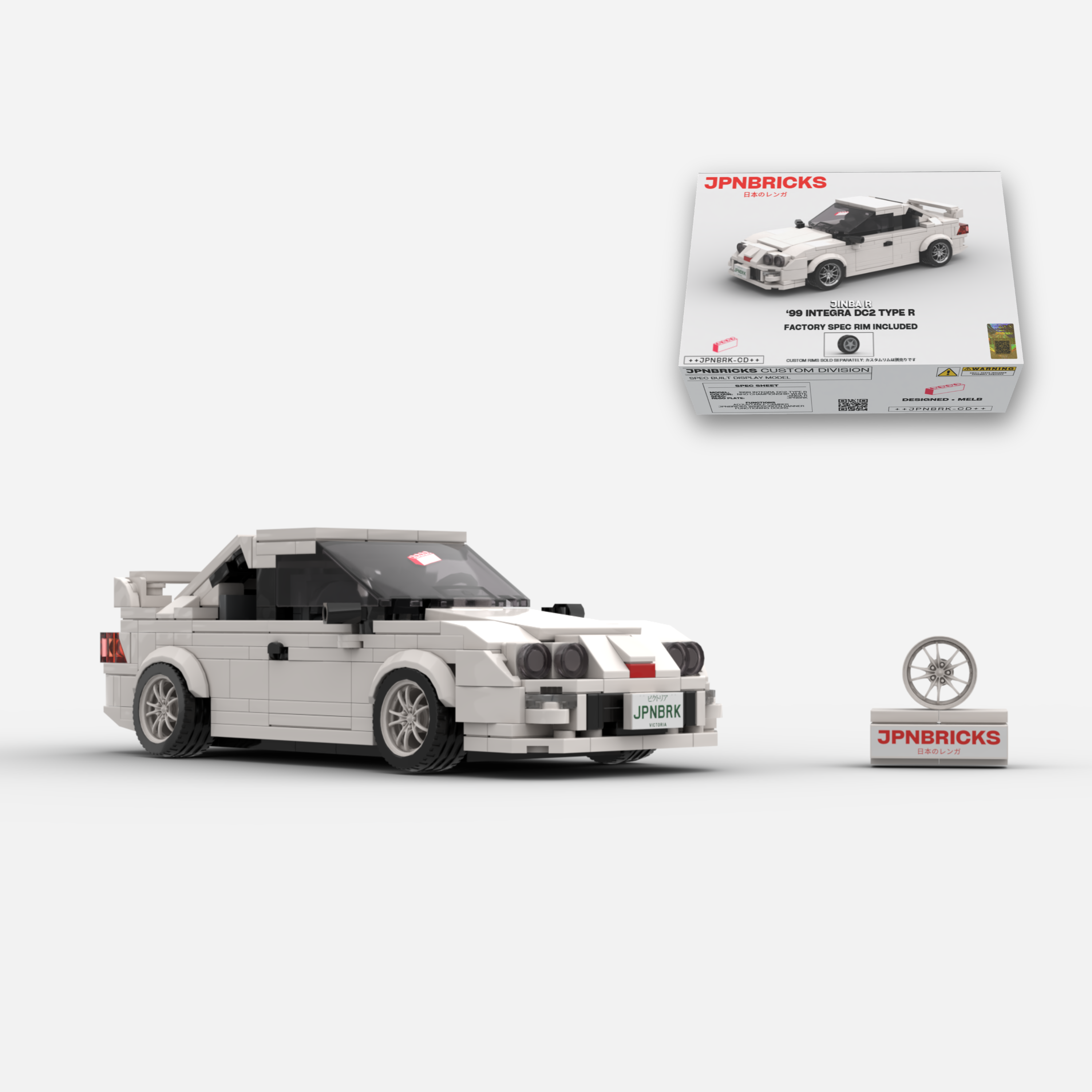[PRE-ORDER] 1999 Integra DC2 Type R NH0 Championship White Brick Car Model Kit