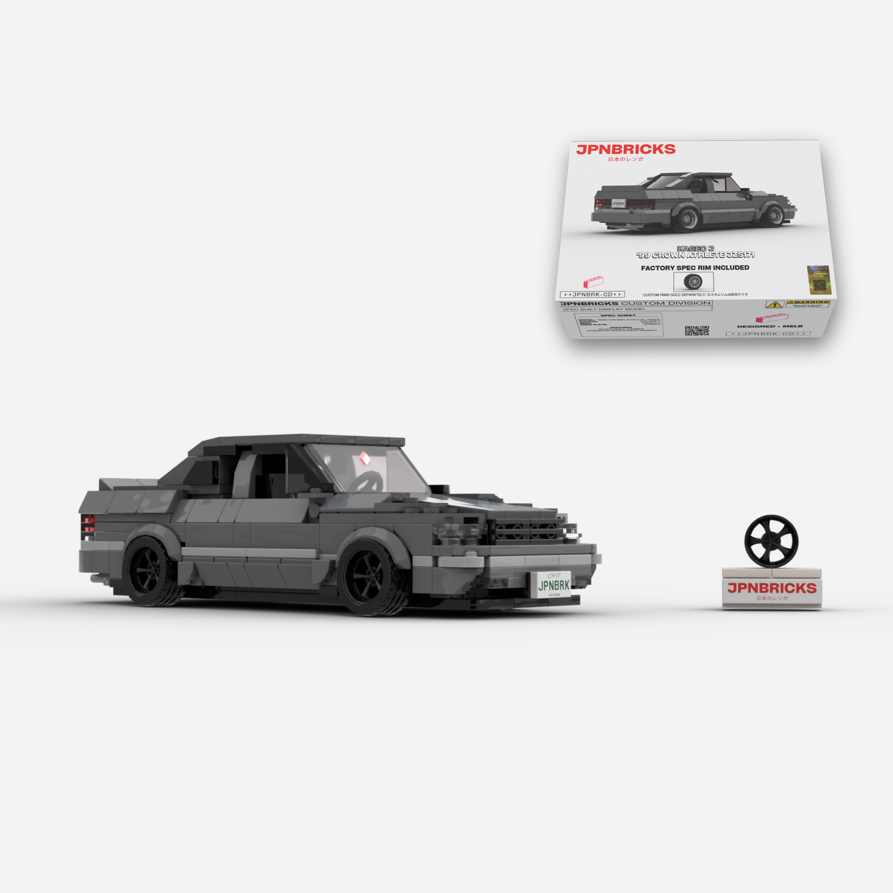 1999 CROWN ATHLETE V JZS171 1C0 GREY BRICK CAR MODEL KIT