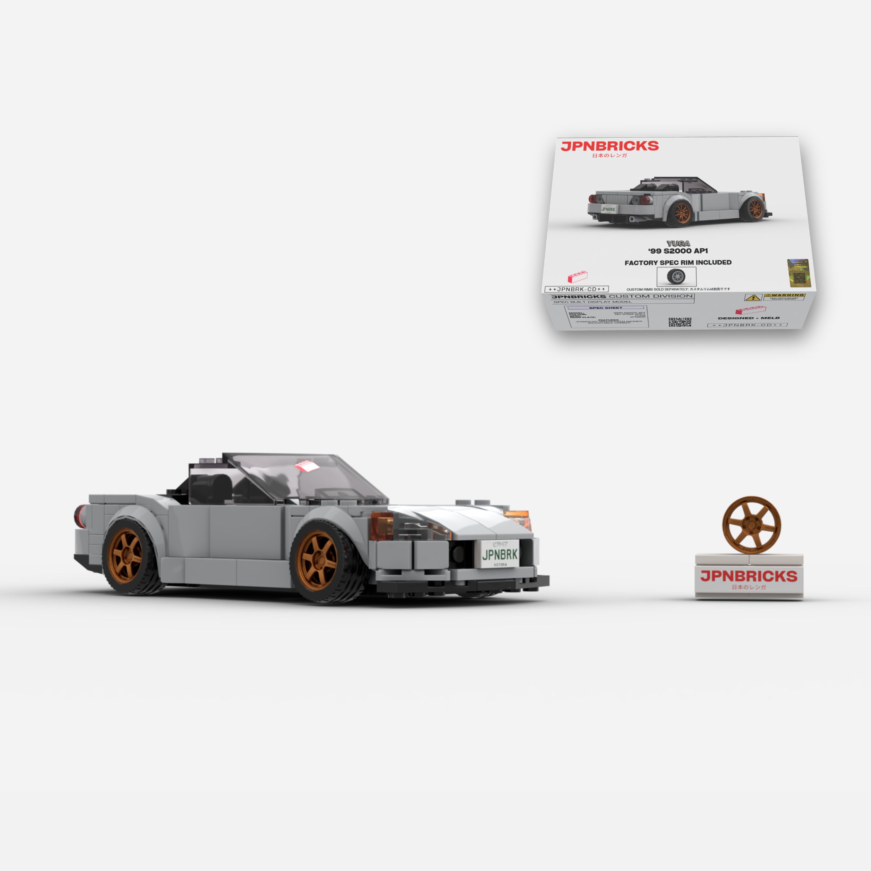 [PRE-ORDER] 1999 S2000 AP1 NH-676M GREY BRICK CAR MODEL KIT