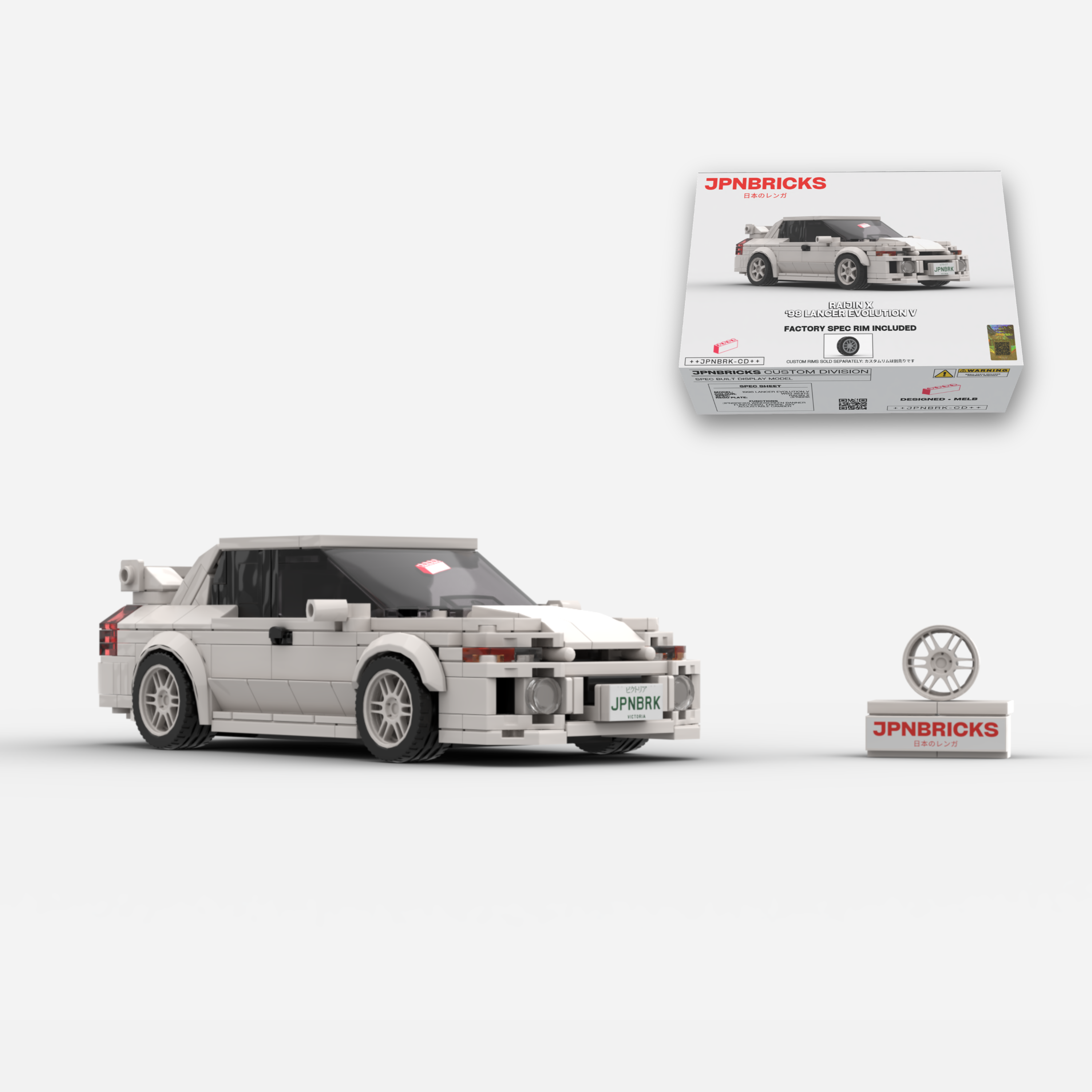[PRE-ORDER] 1998 Lancer Evolution V W83 White Brick Car Model Kit