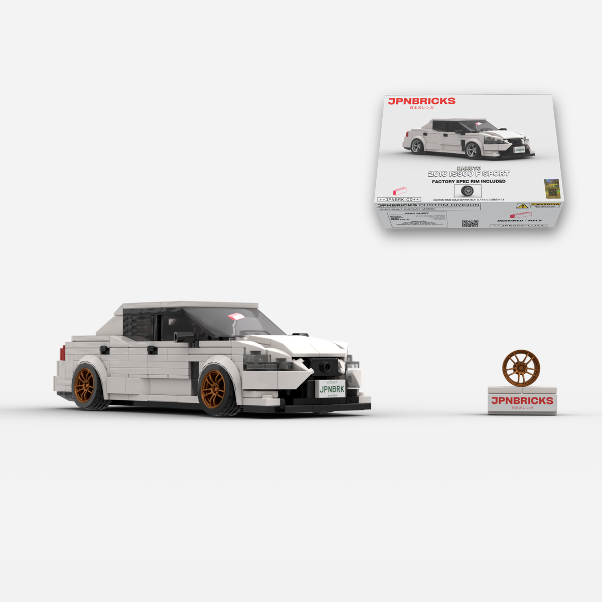 2016 IS300 F Sport 083 White Brick Car Model Kit