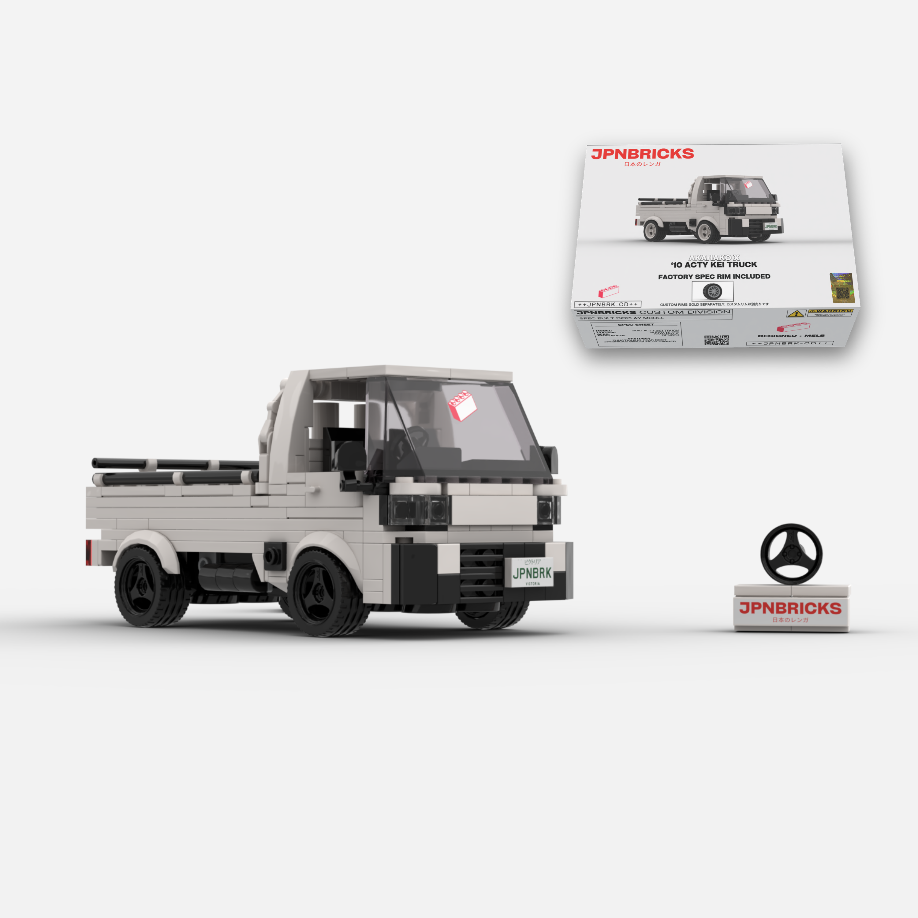 2010 Acty Kei Truck NH578 White Brick Car Model Kit