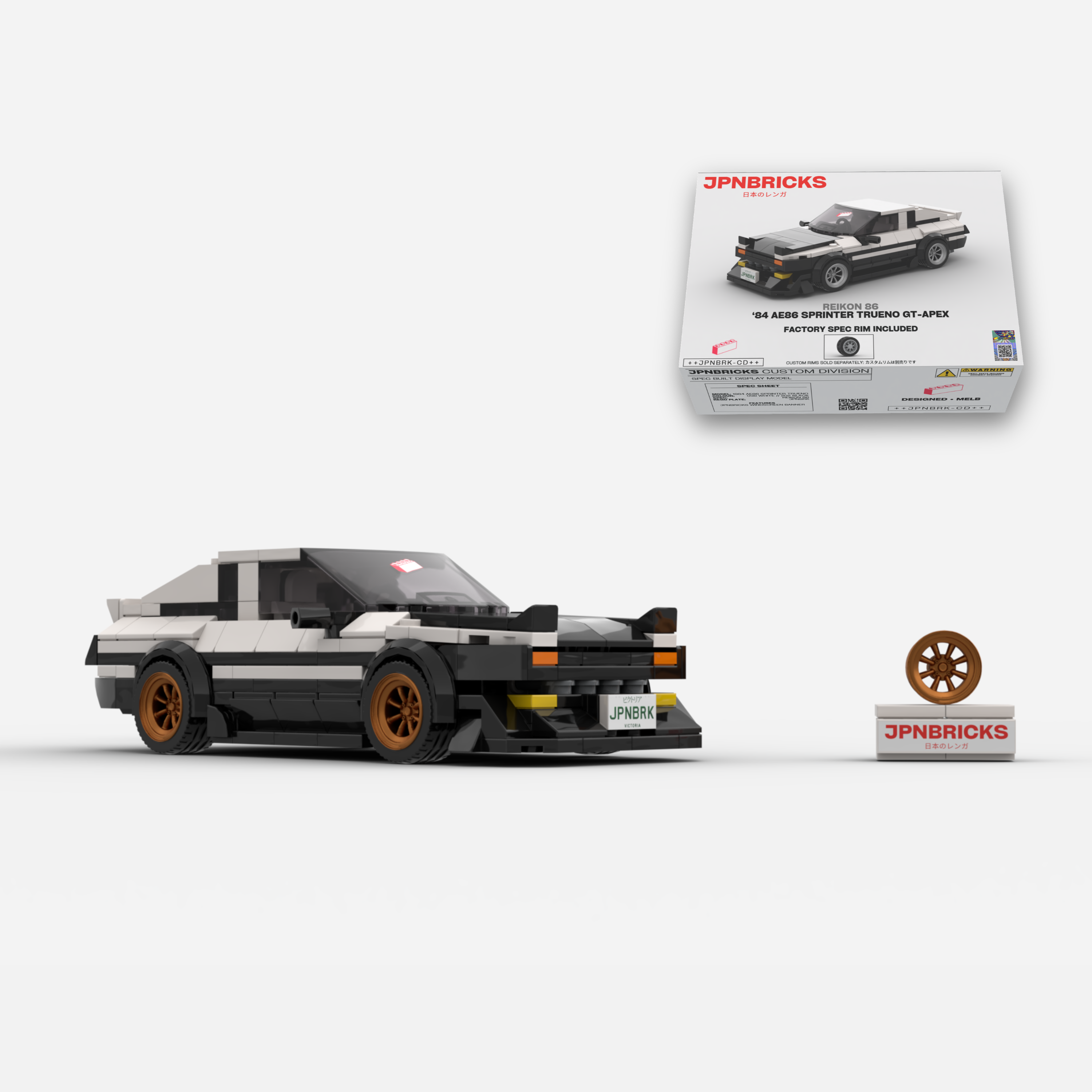 1984 AE86 Sprinter Trueno GT-Apex Brick Car Model Kit