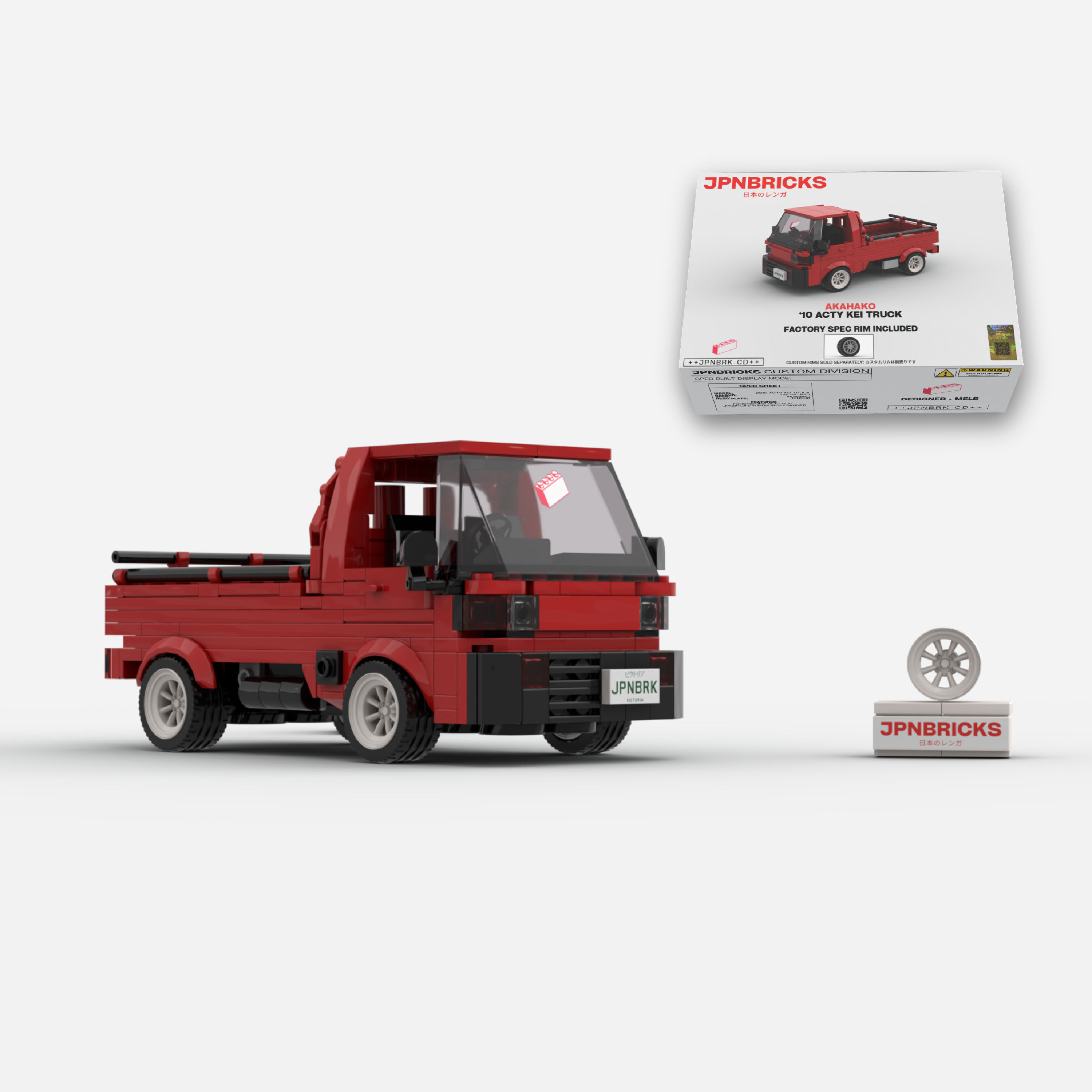 2010 Acty Kei Truck R81 Red Brick Car Model Kit