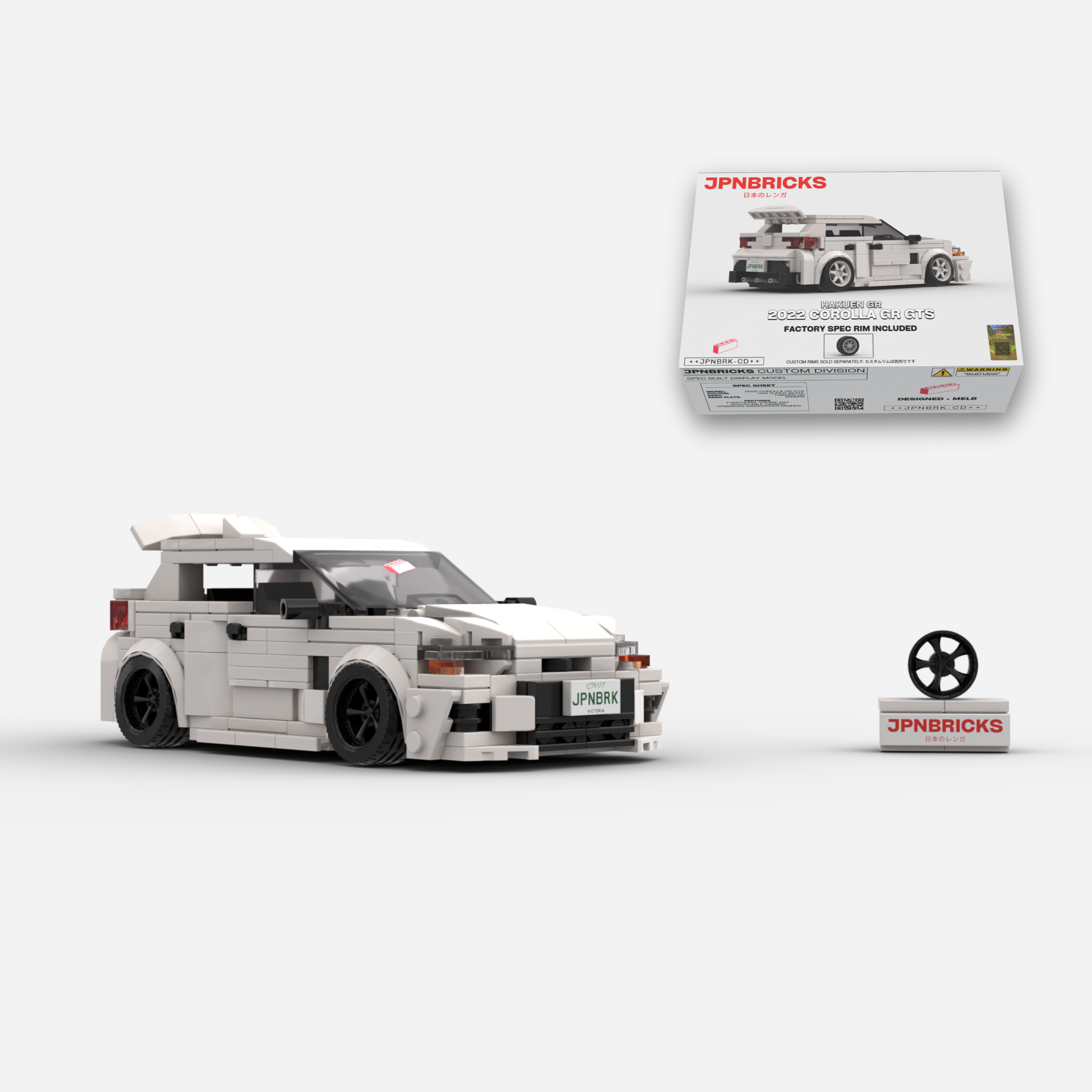 [PRE-ORDER] 2022 Corolla GR GTS 040 Super White Brick Car Model Kit