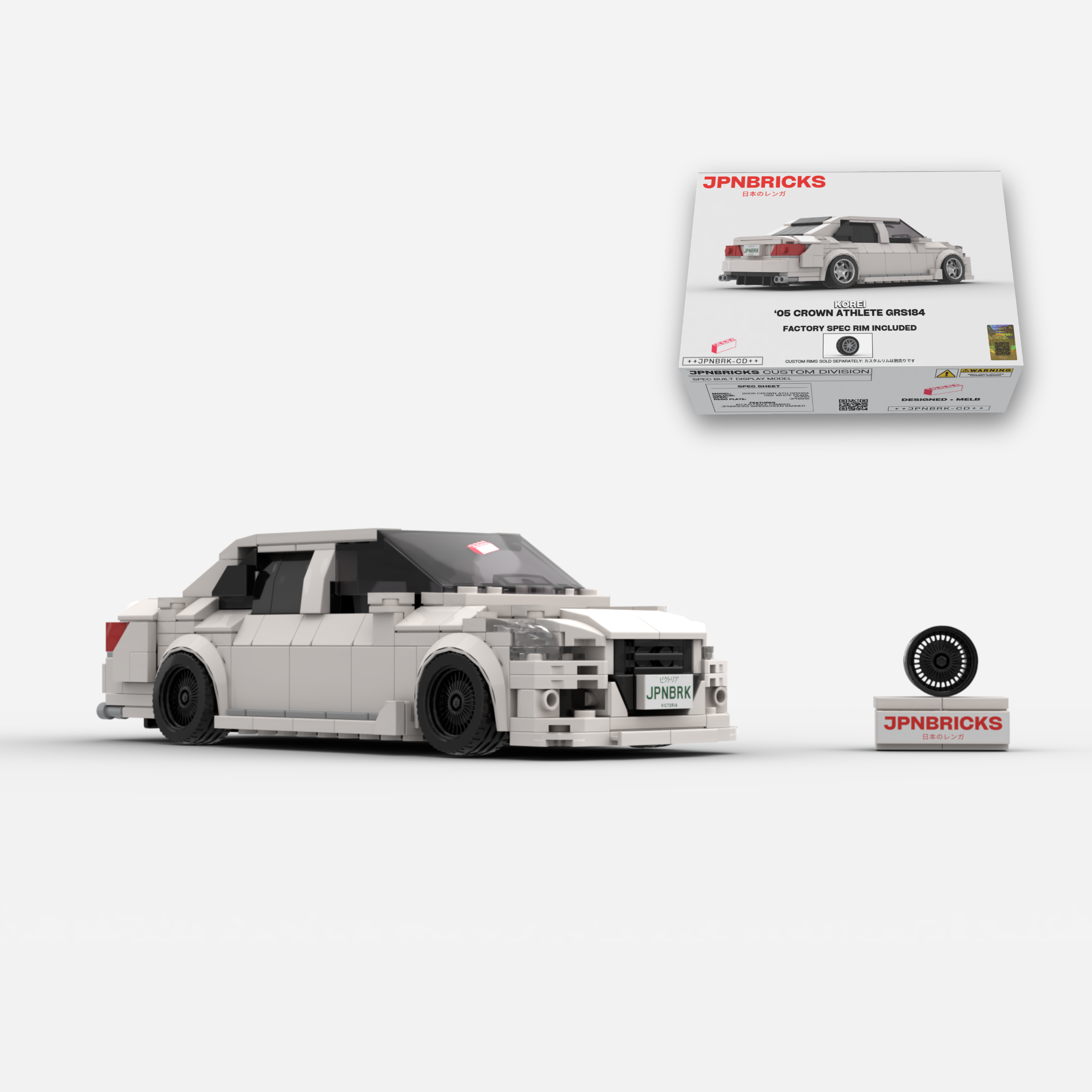 2005 Crown Athlete GRS184 062 White Brick Car Model Kit