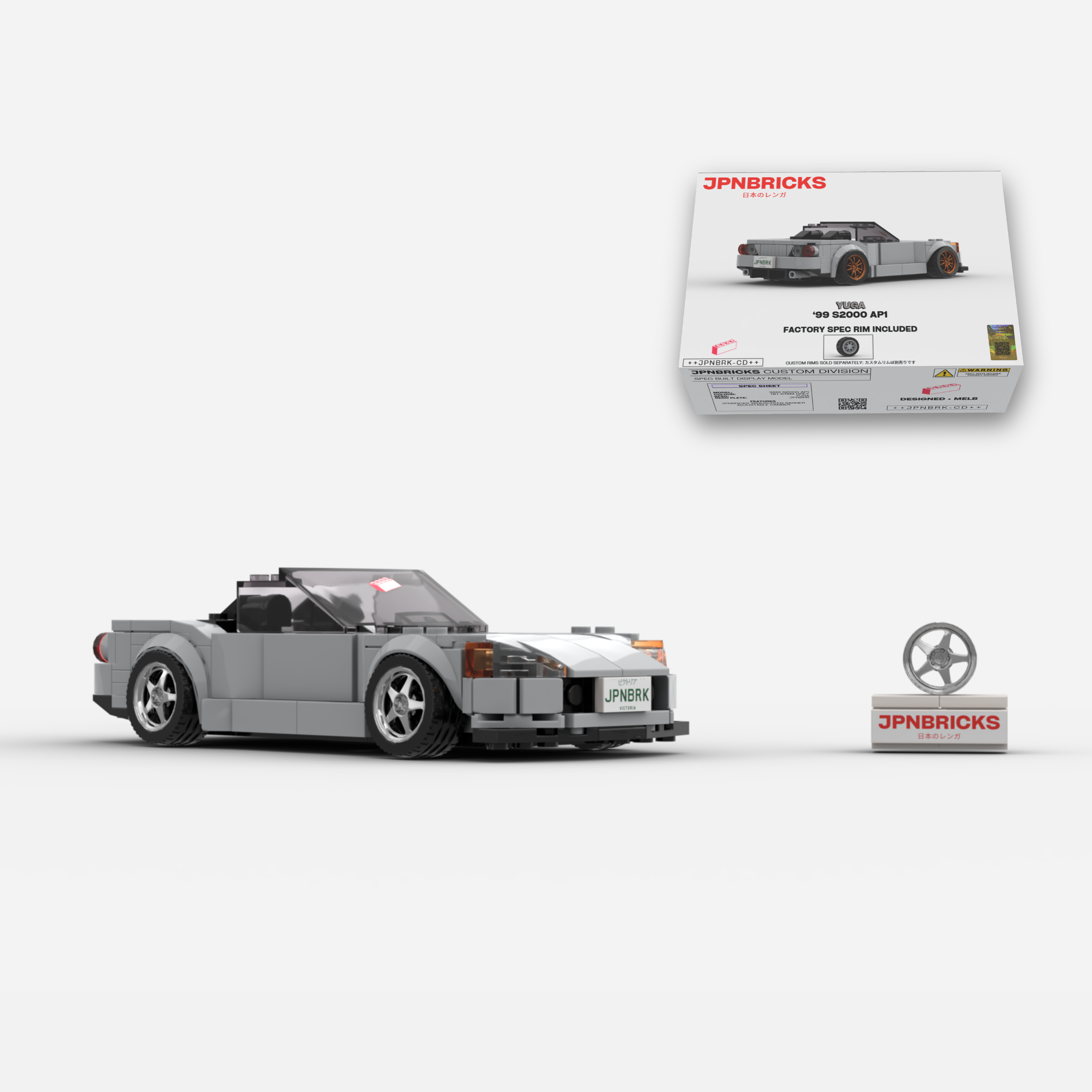 [PRE-ORDER] 1999 S2000 AP1 NH-676M GREY BRICK CAR MODEL KIT