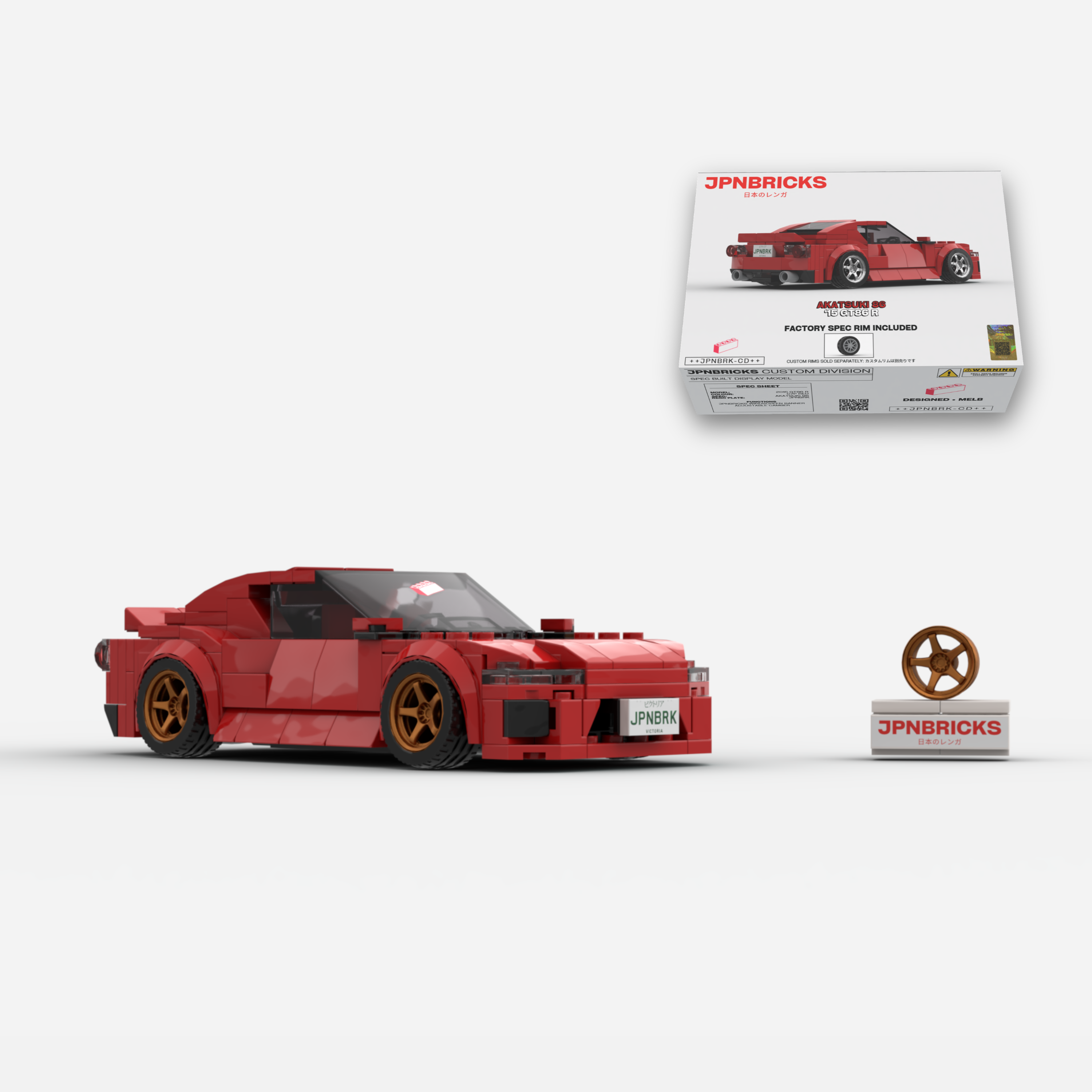 [PRE-ORDER] 2015 GT86 R C7P Red Brick Car Model Kit