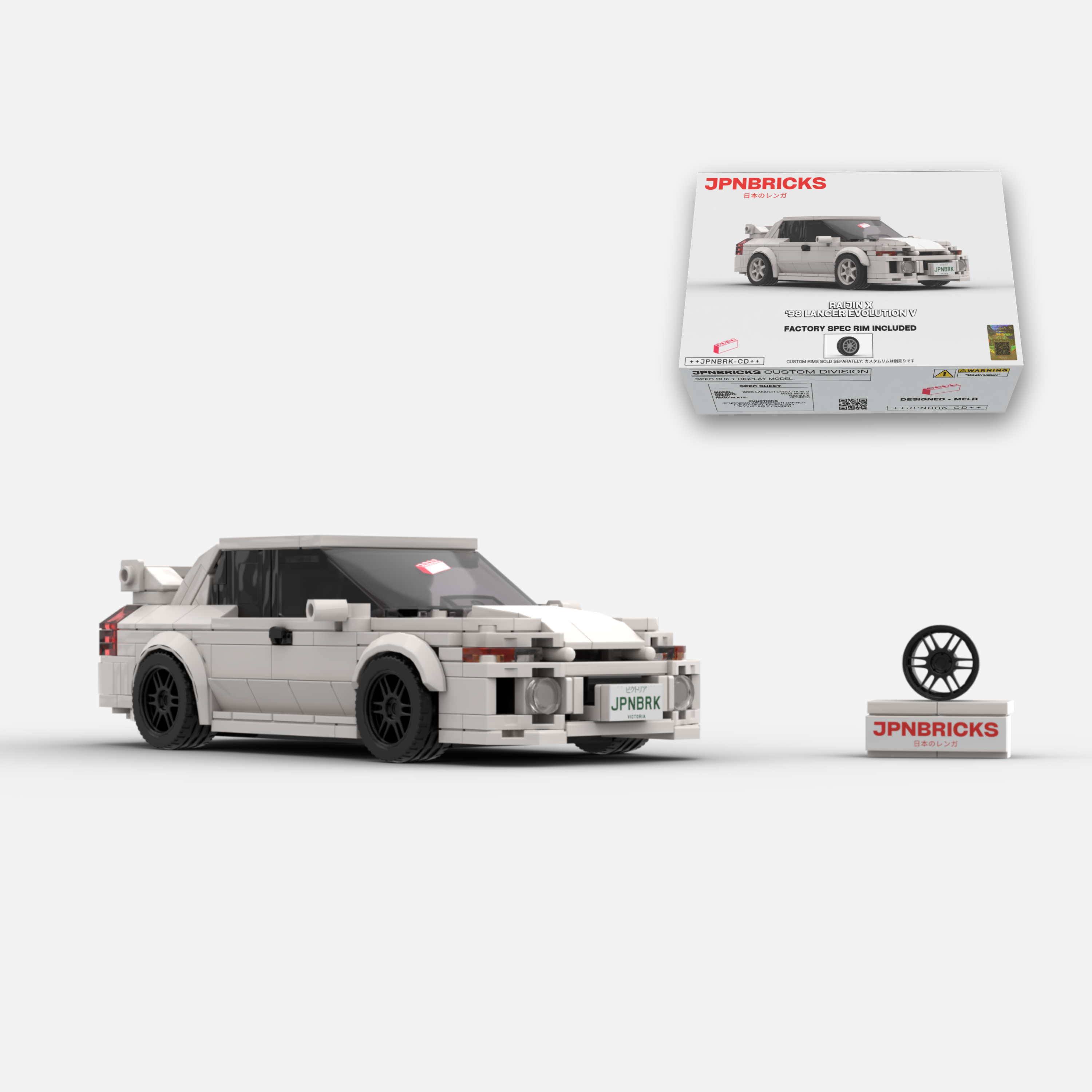 [PRE-ORDER] 1998 Lancer Evolution V W83 White Brick Car Model Kit