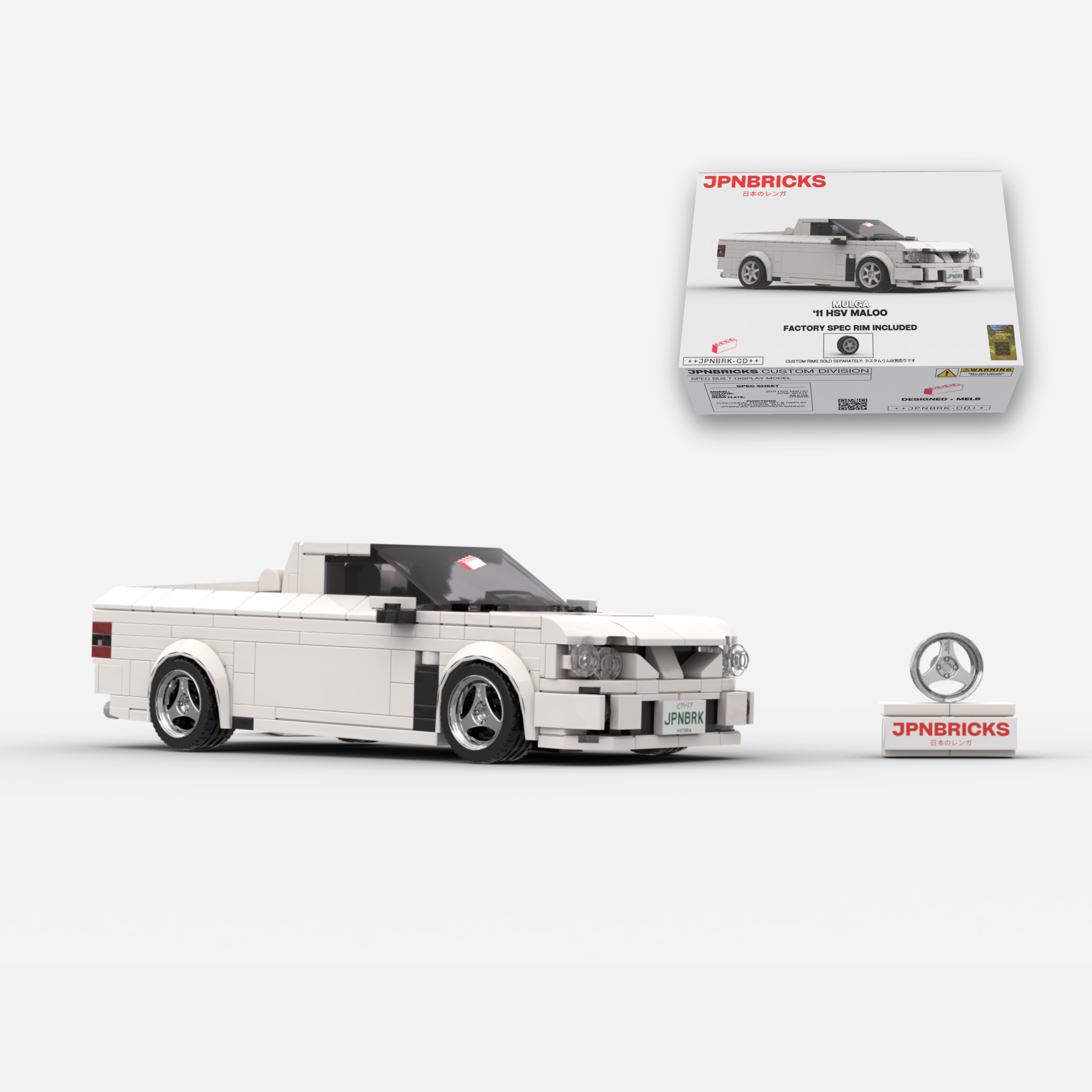 2011 HSV Maloo 679F White Brick Car Model Kit