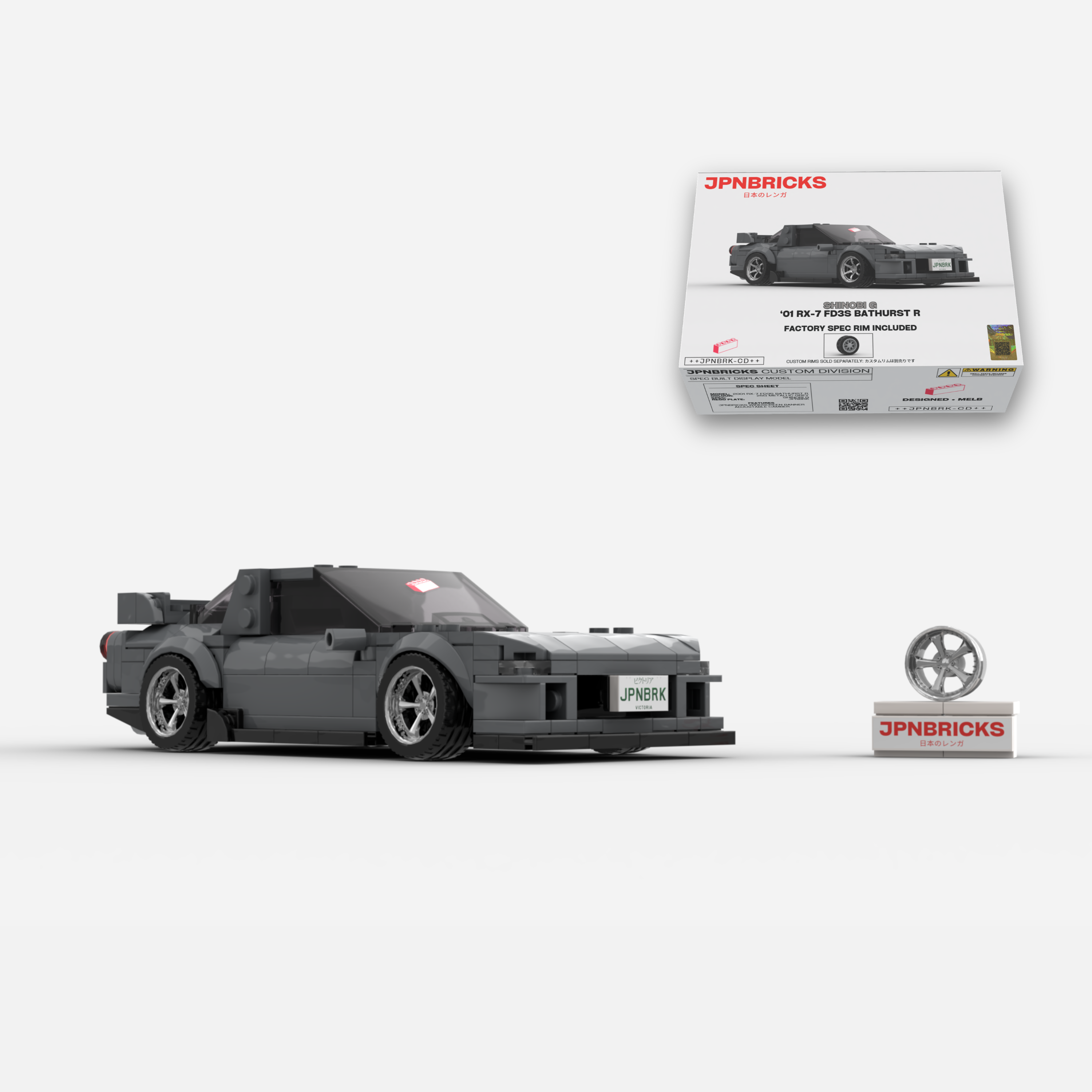 2001 RX-7 FD3S BATHURST R 25G GREY BRICK CAR MODEL KIT