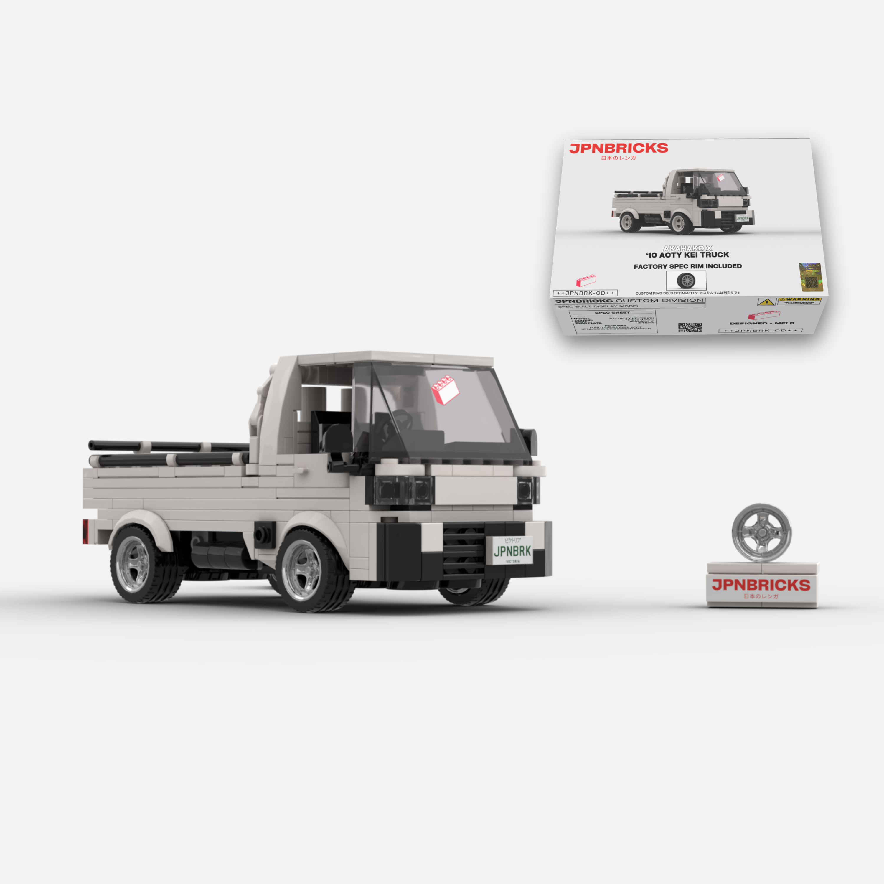 2010 Acty Kei Truck NH578 White Brick Car Model Kit
