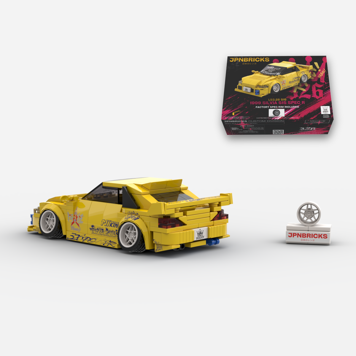 326POWER® LS3.26 S15 1999 Silvia S15 Spec R Brick Car Model Kit