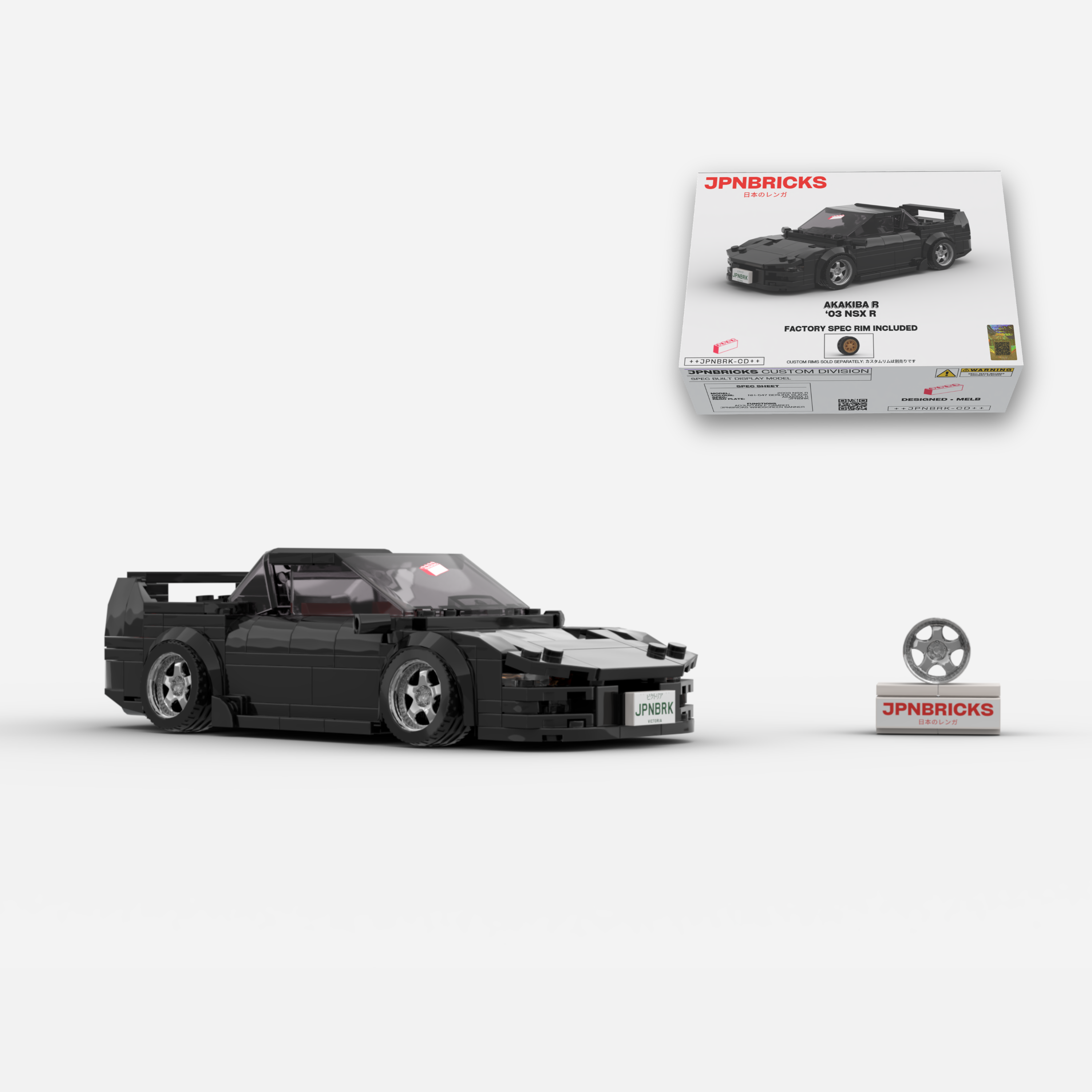 2003 NSX R NH-547 Black Brick Car Model Kit