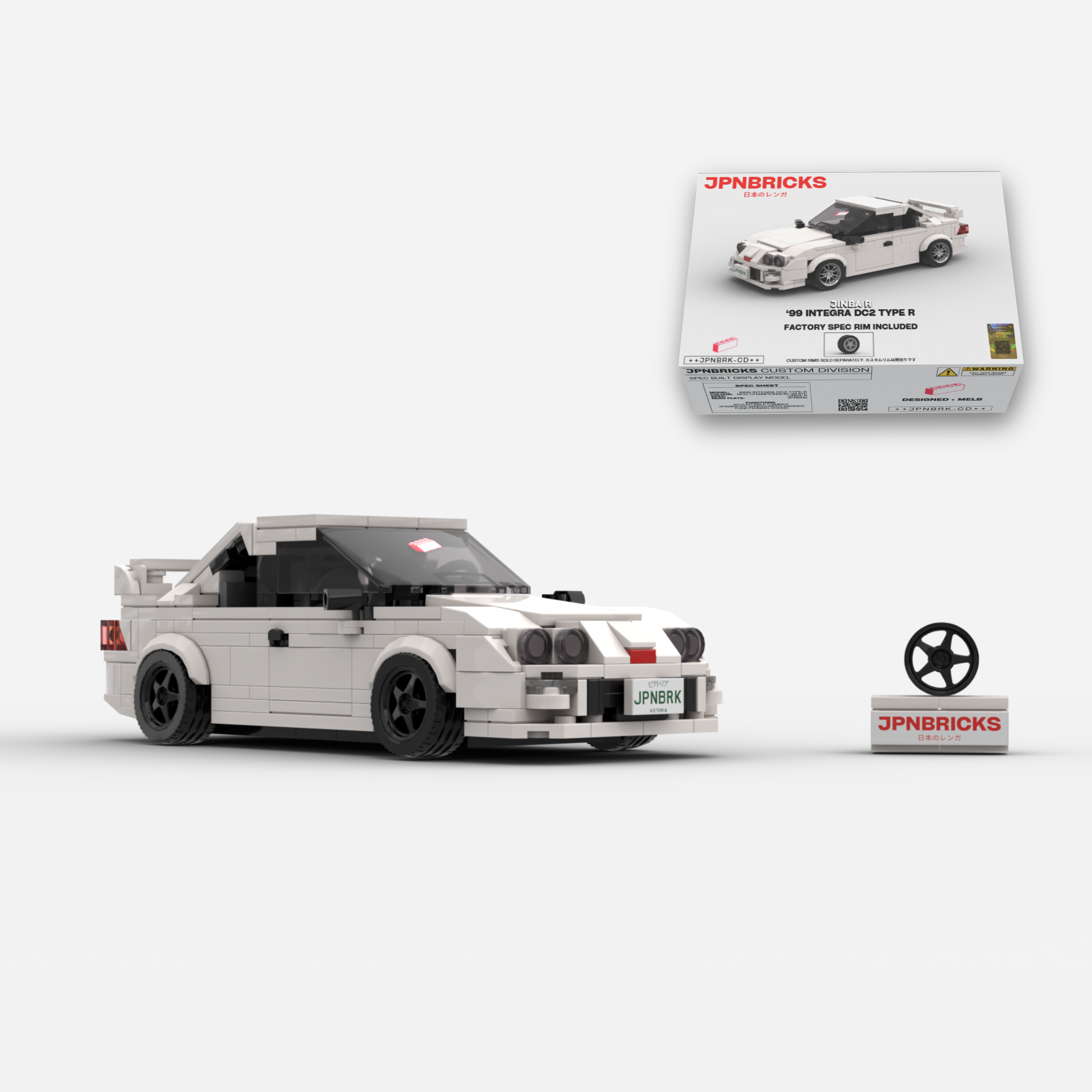 [PRE-ORDER] 1999 Integra DC2 Type R NH0 Championship White Brick Car Model Kit
