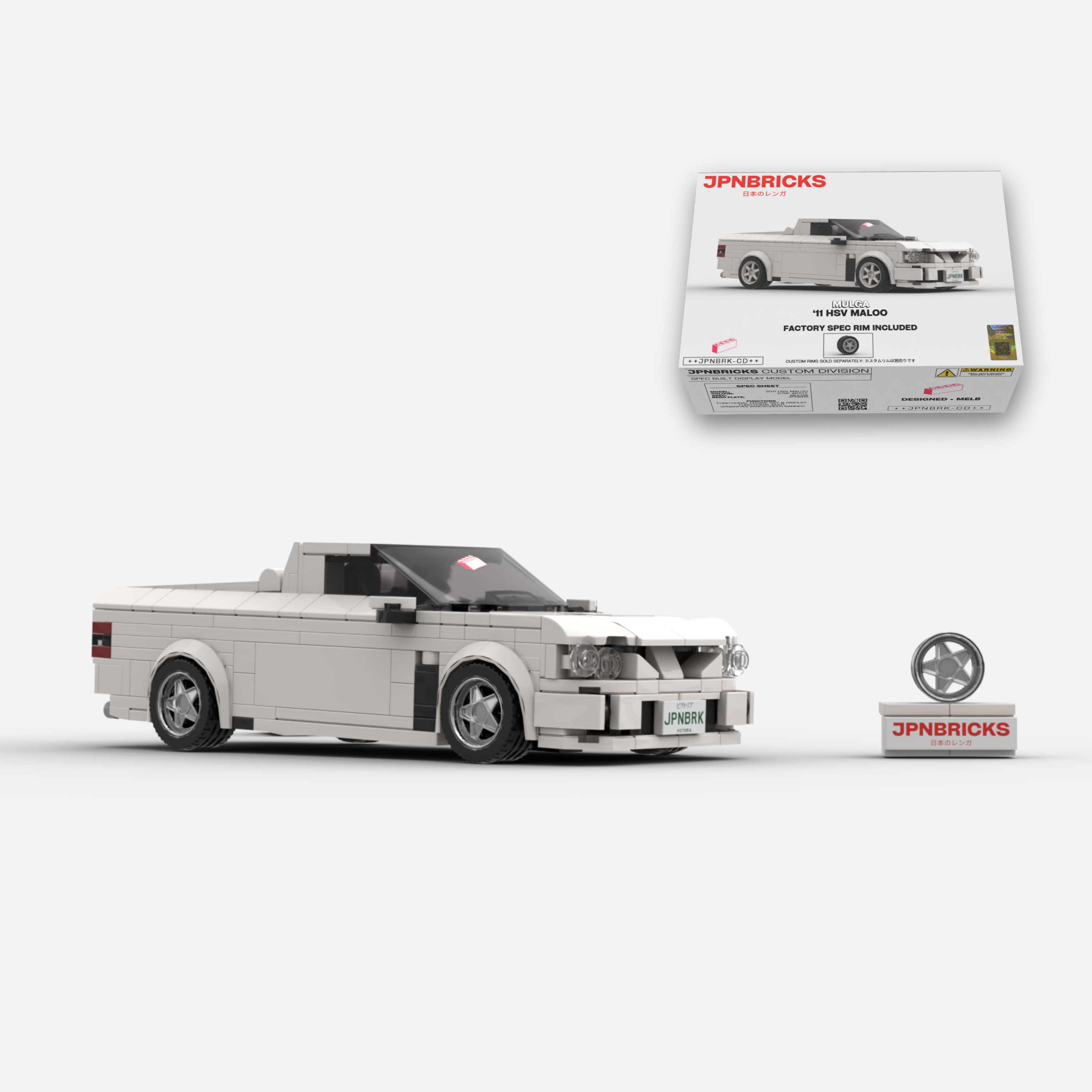 2011 HSV Maloo 679F White Brick Car Model Kit
