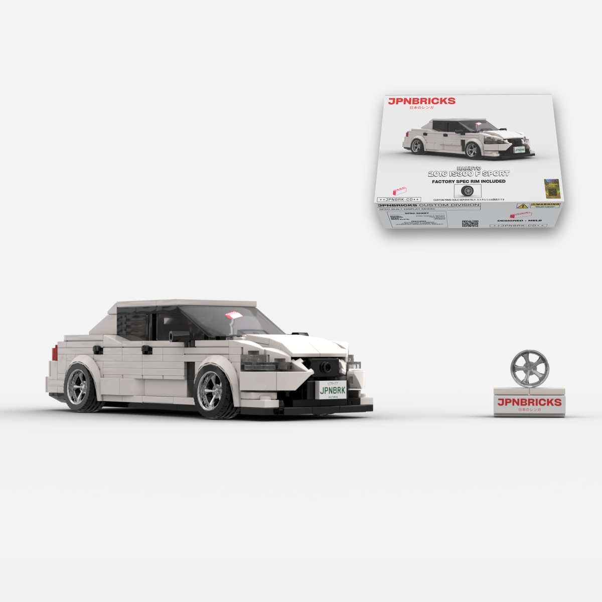 2016 IS300 F Sport 083 White Brick Car Model Kit