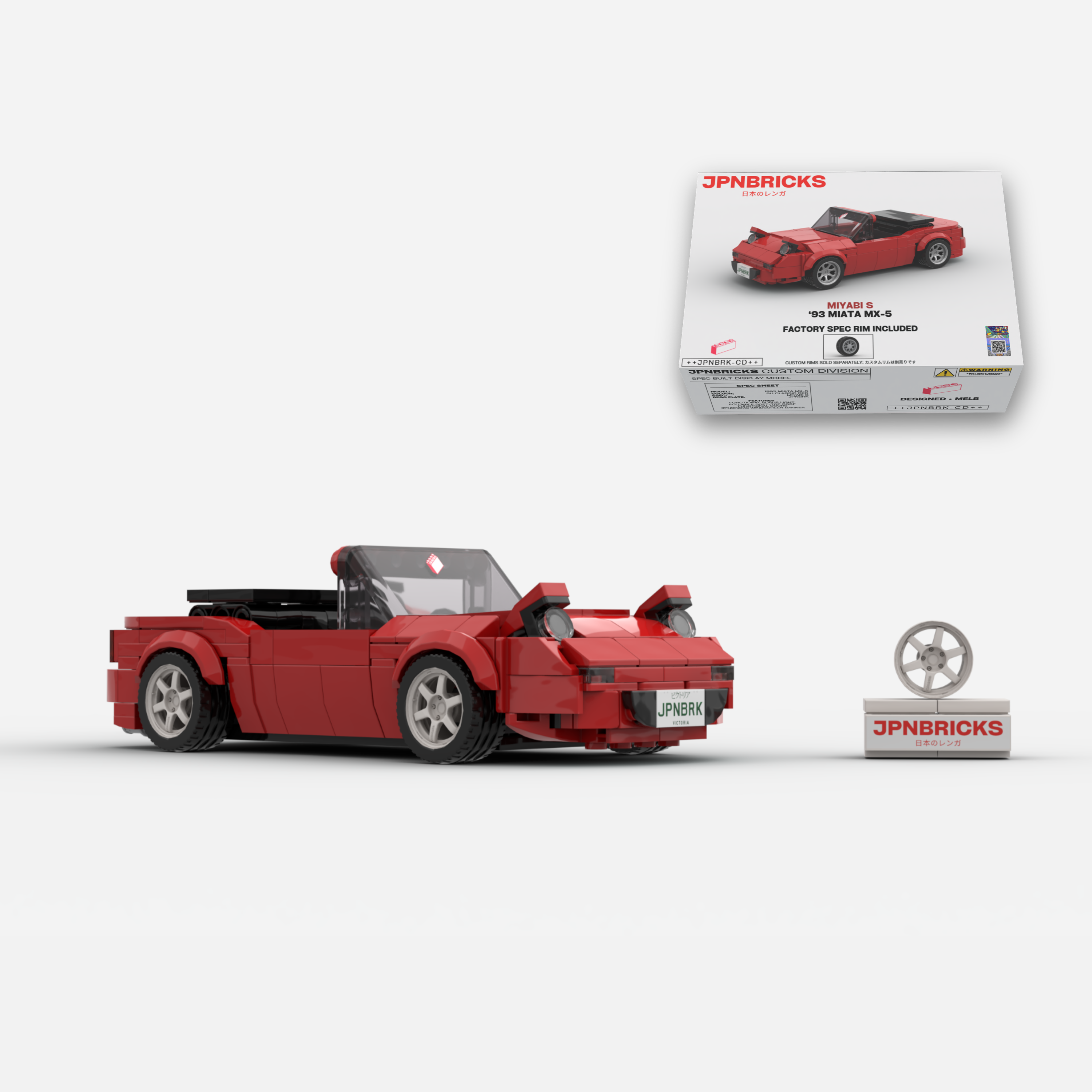 1993 Miata MX-5 SU Red Brick Car Model Kit