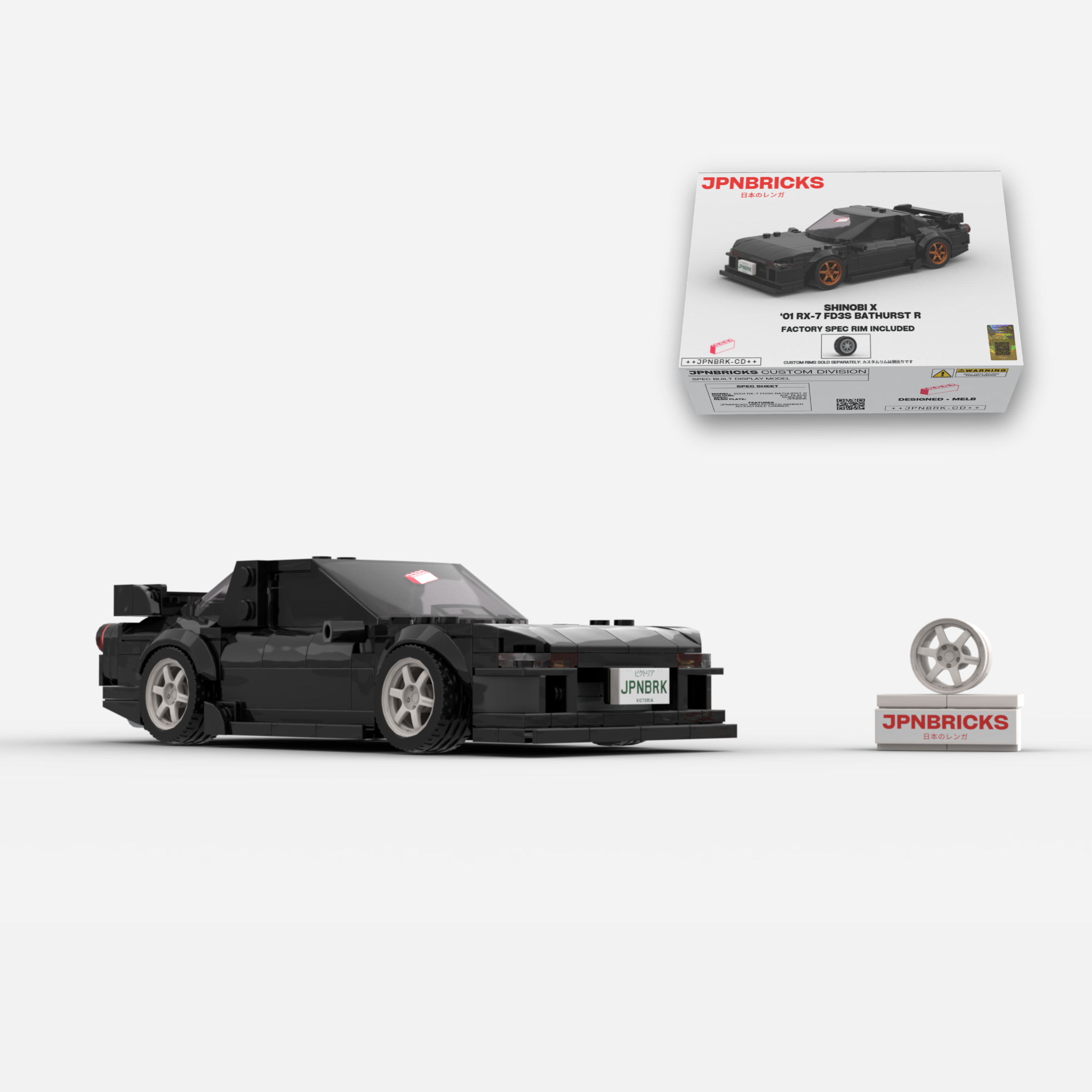 2001 RX-7 FD3S Bathurst R A3F Black Brick Car Model Kit