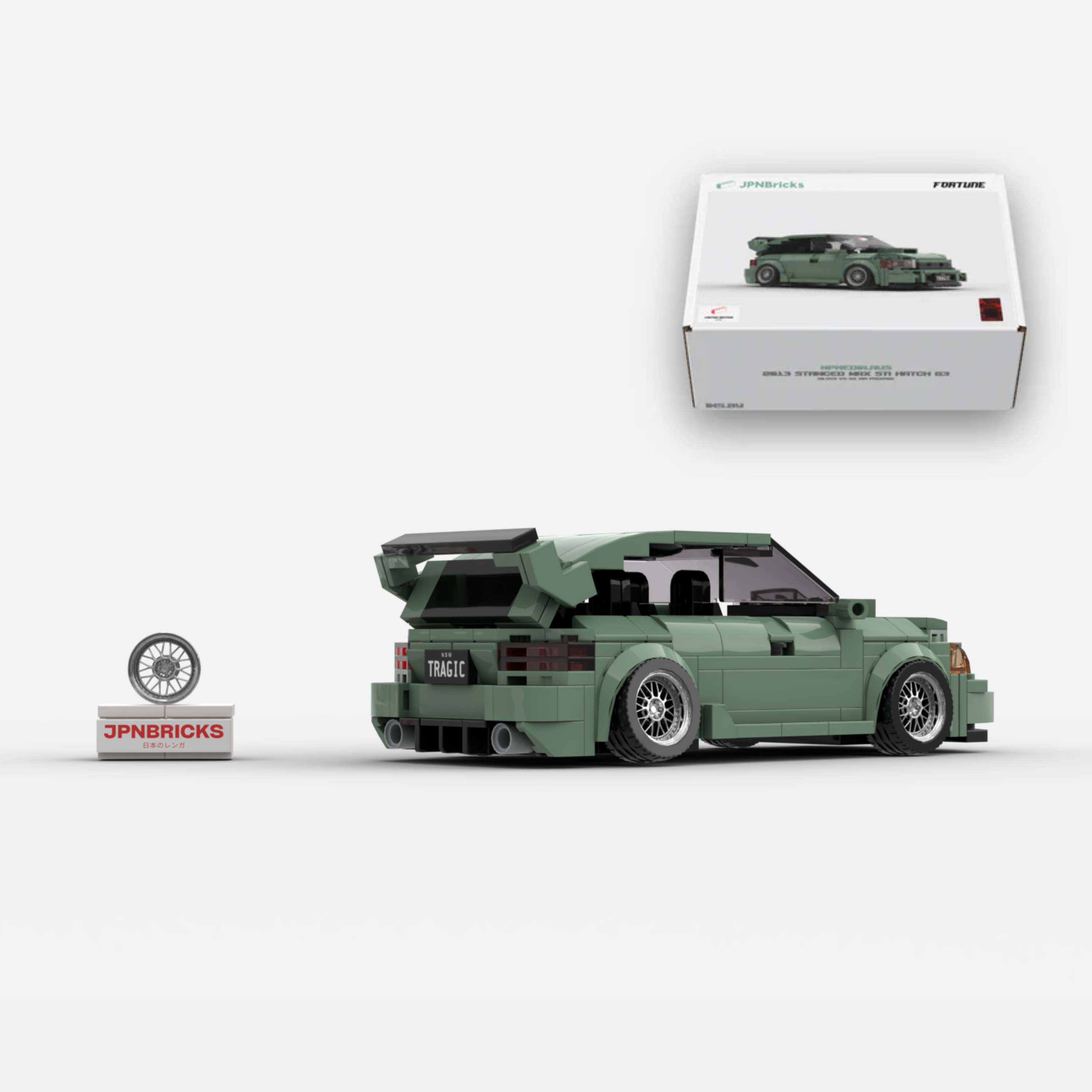 NPMEDIA #007 // 2013 WRX STI HATCH G3 BRICK CAR MODEL KIT