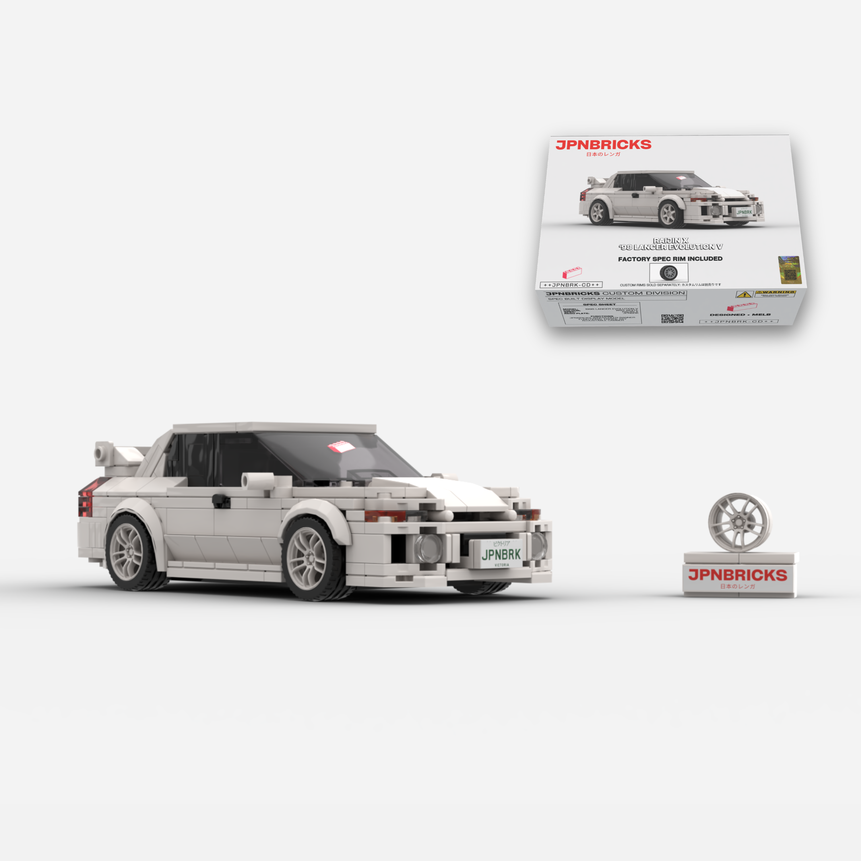 [PRE-ORDER] 1998 Lancer Evolution V W83 White Brick Car Model Kit