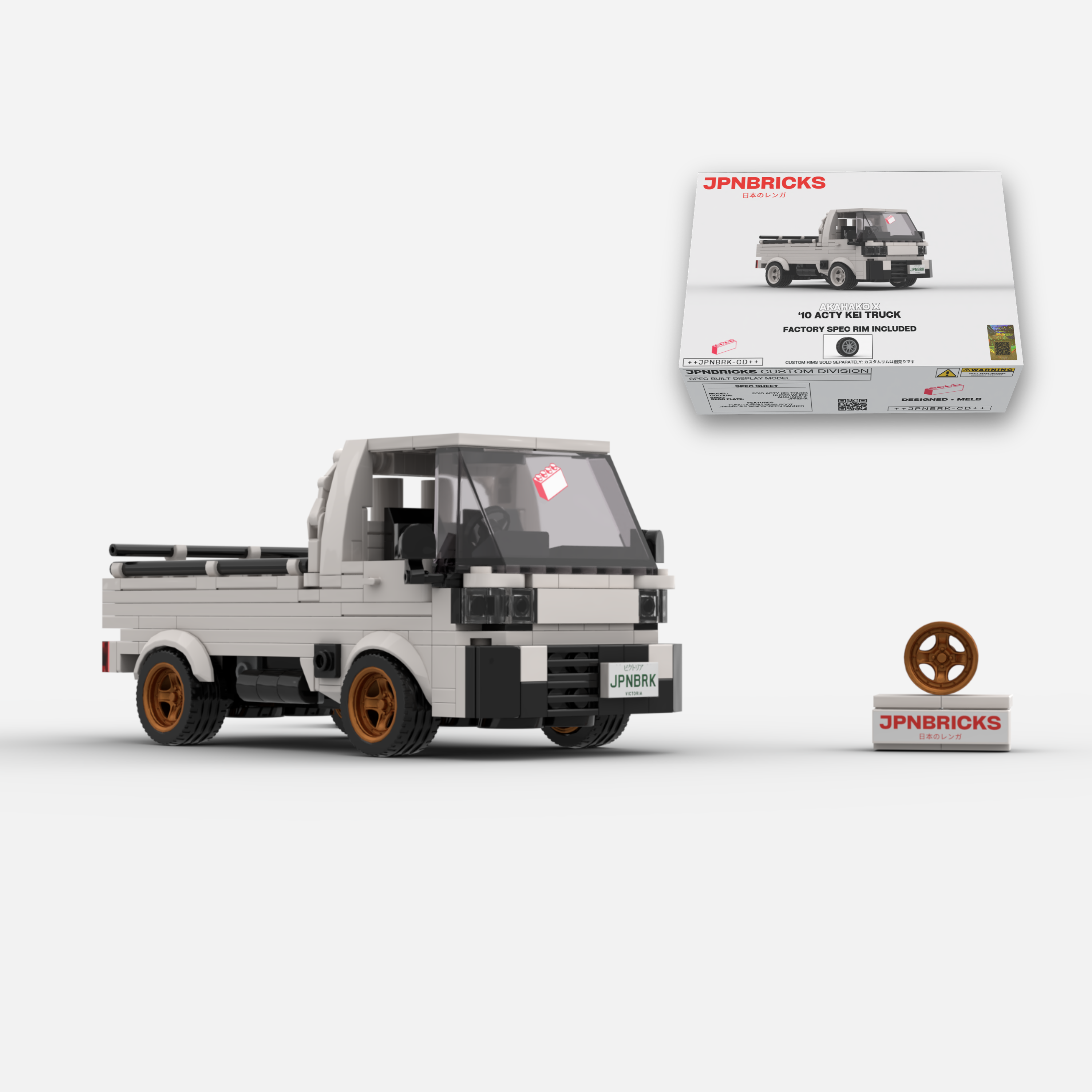 2010 Acty Kei Truck NH578 White Brick Car Model Kit