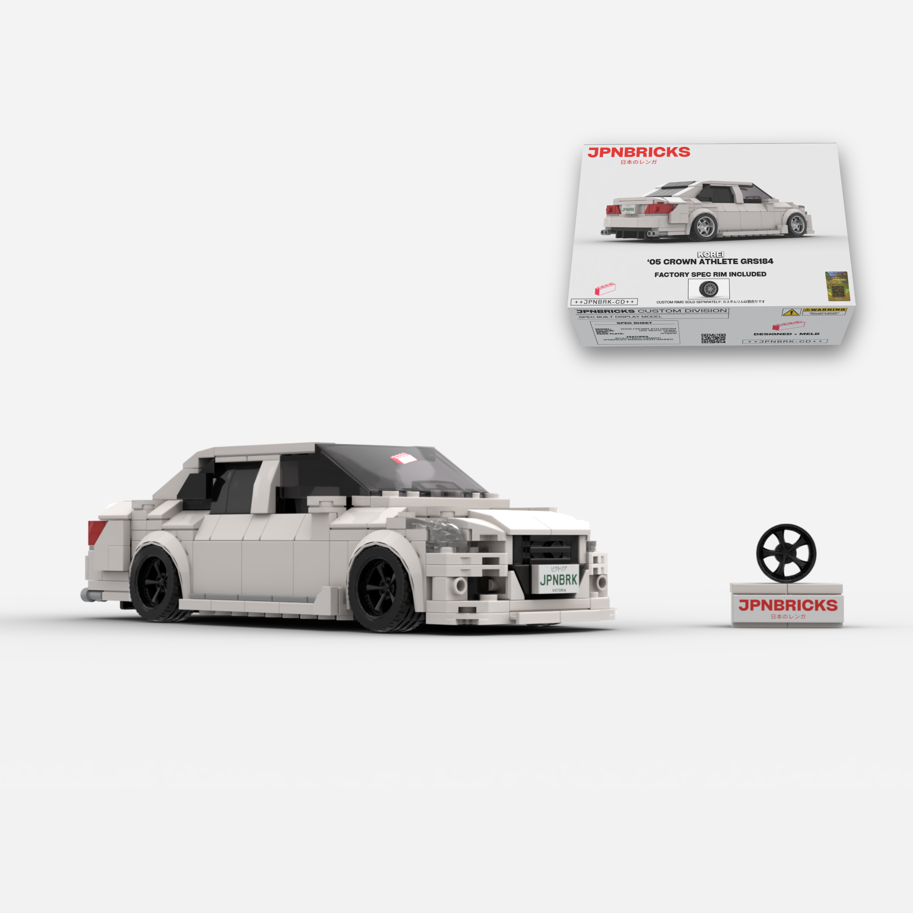 2005 Crown Athlete GRS184 062 White Brick Car Model Kit