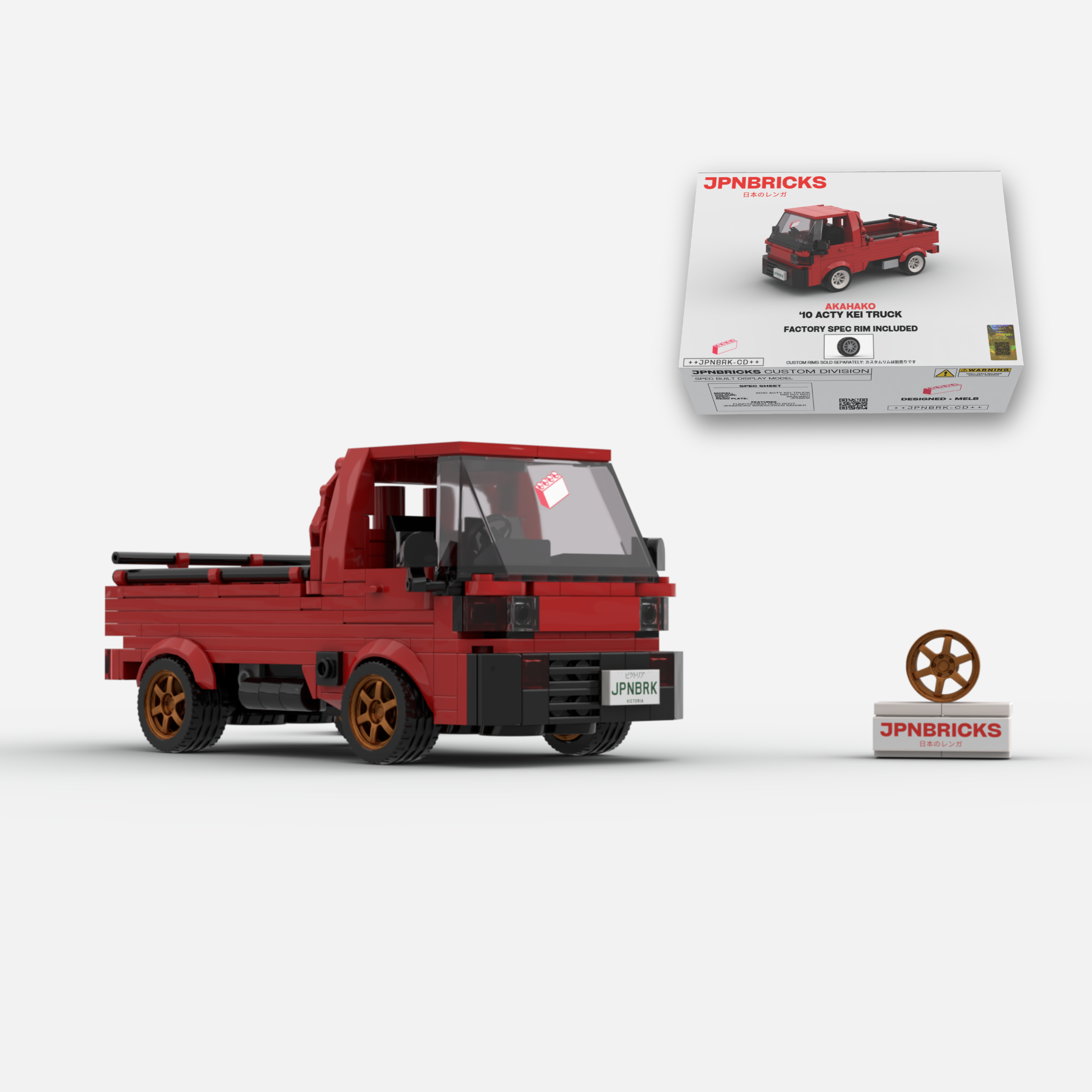 2010 Acty Kei Truck R81 Red Brick Car Model Kit