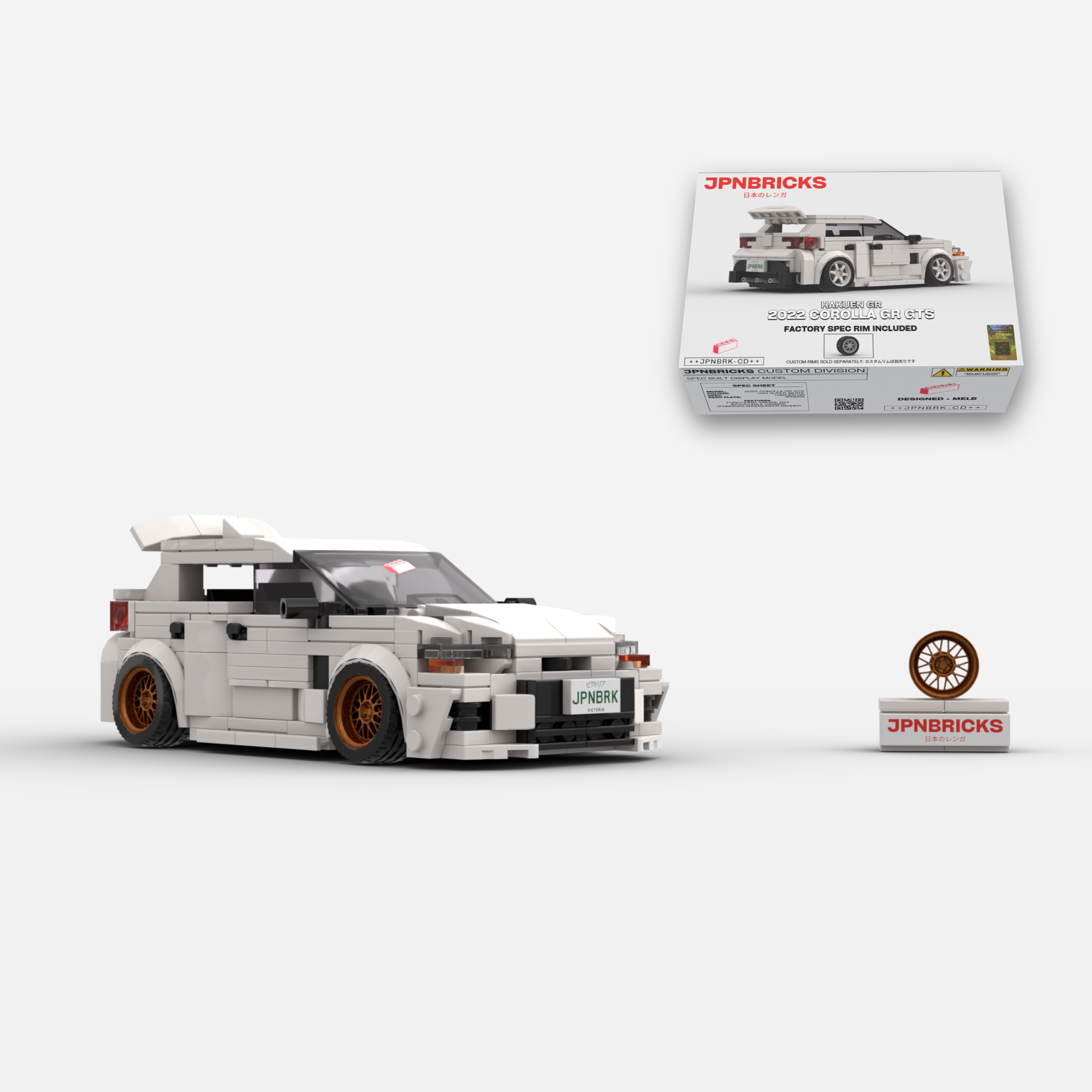 [PRE-ORDER] 2022 Corolla GR GTS 040 Super White Brick Car Model Kit
