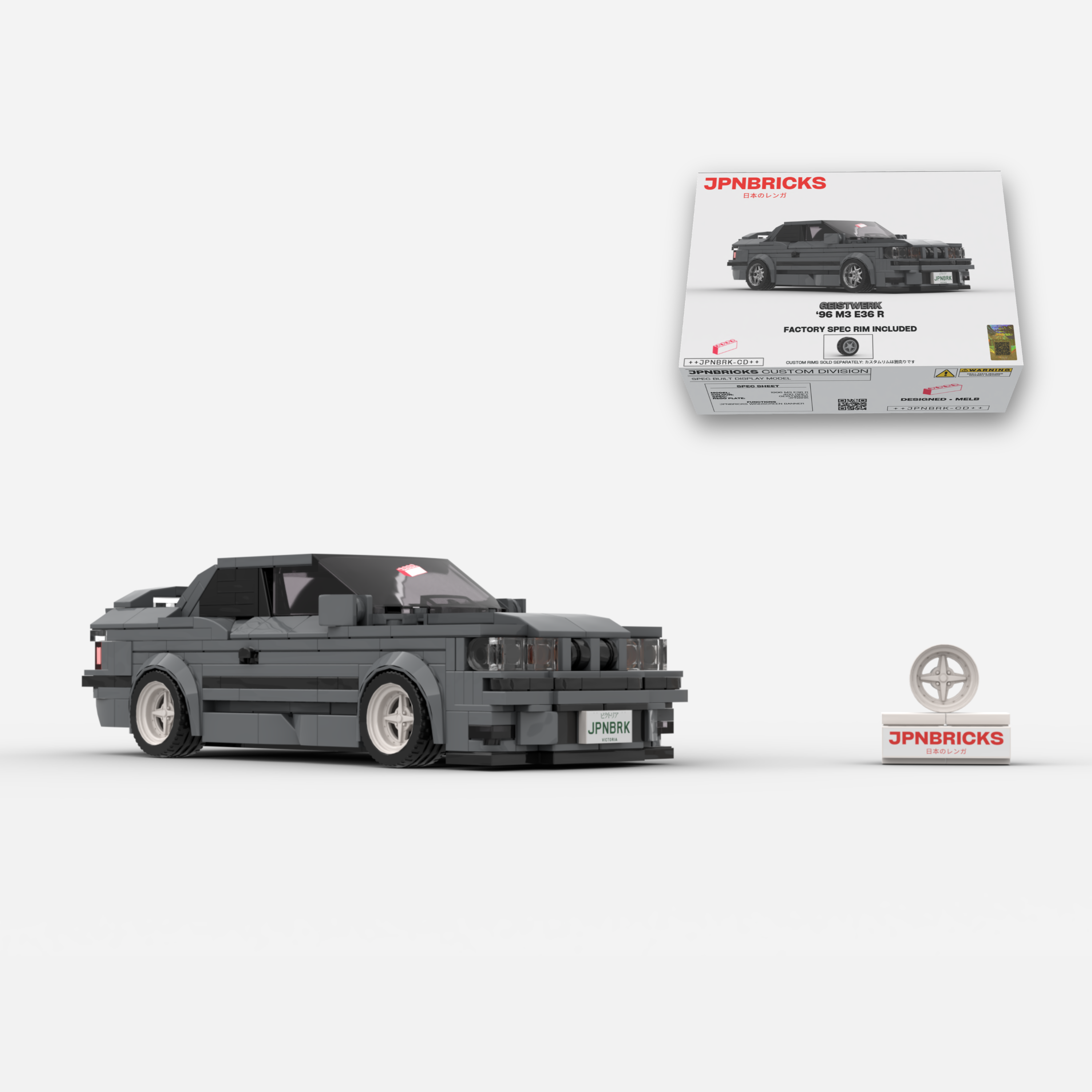 1996 M3 E36 R 400 GREY BRICK CAR MODEL KIT