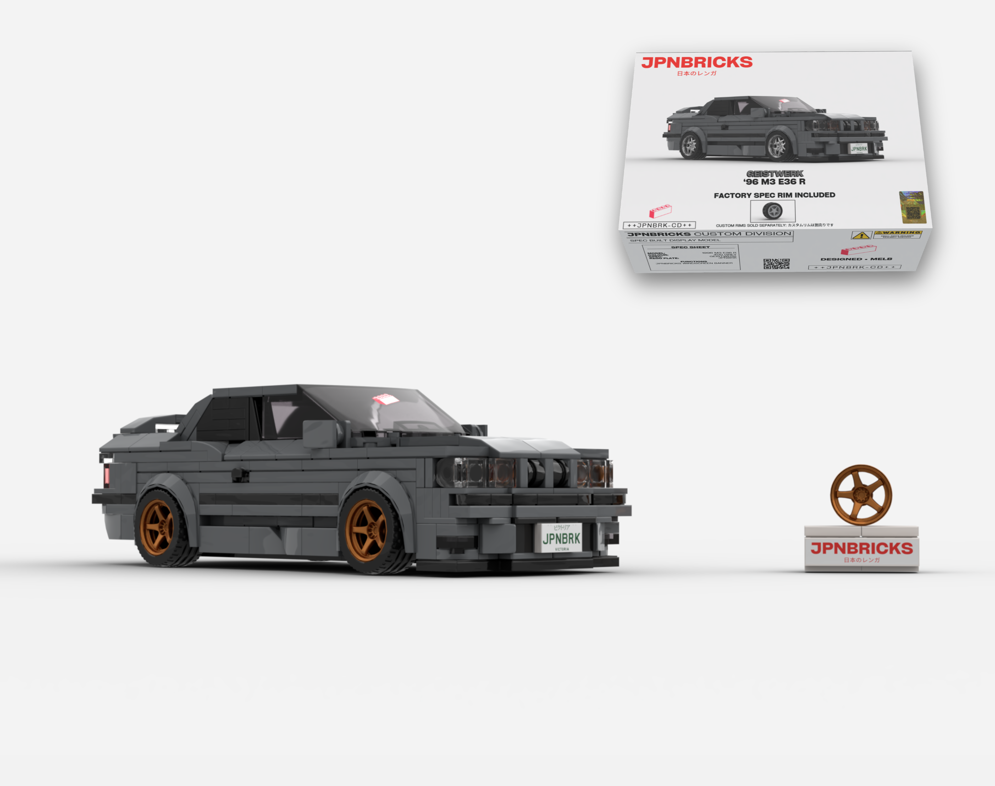 1996 M3 E36 R 400 GREY BRICK CAR MODEL KIT