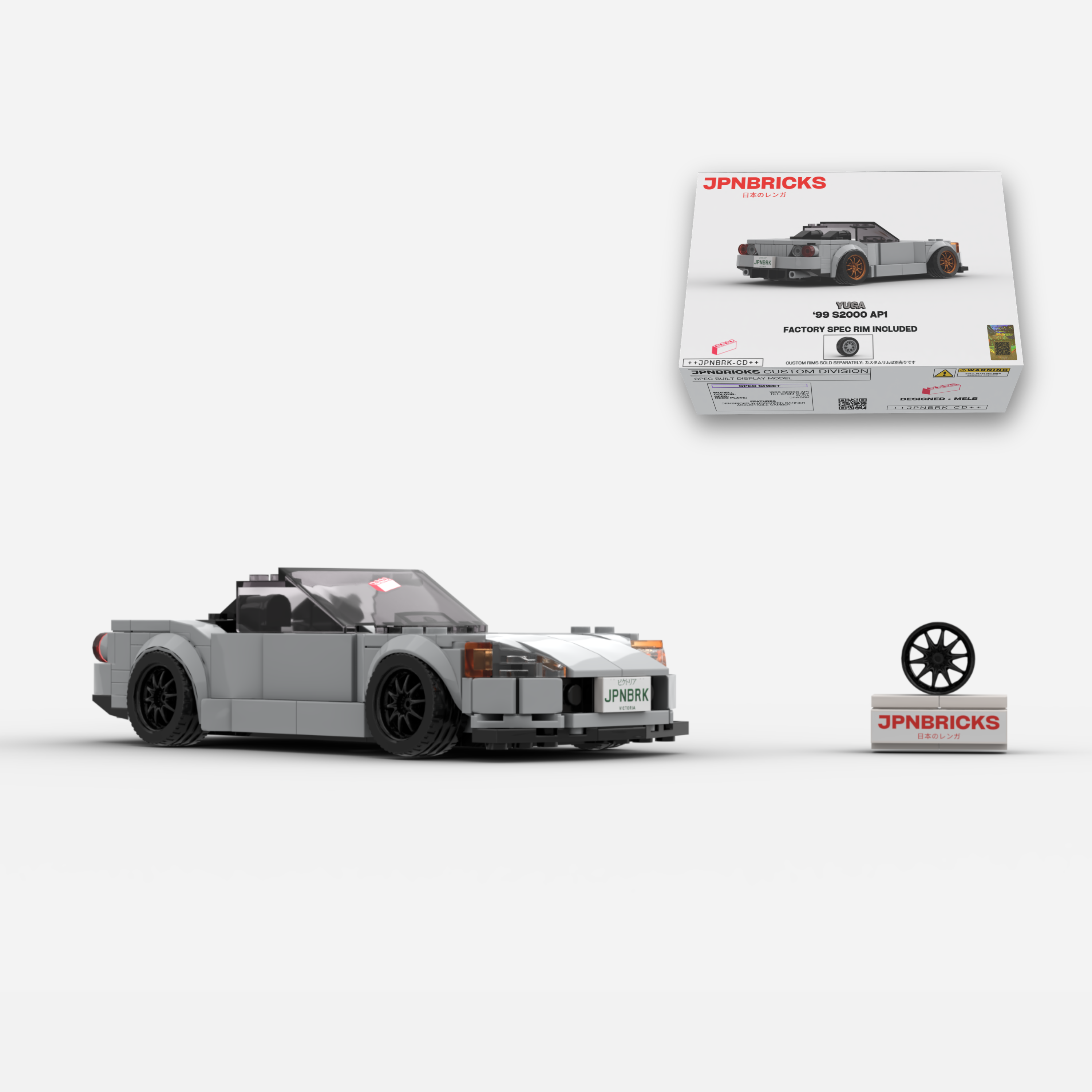 [PRE-ORDER] 1999 S2000 AP1 NH-676M GREY BRICK CAR MODEL KIT