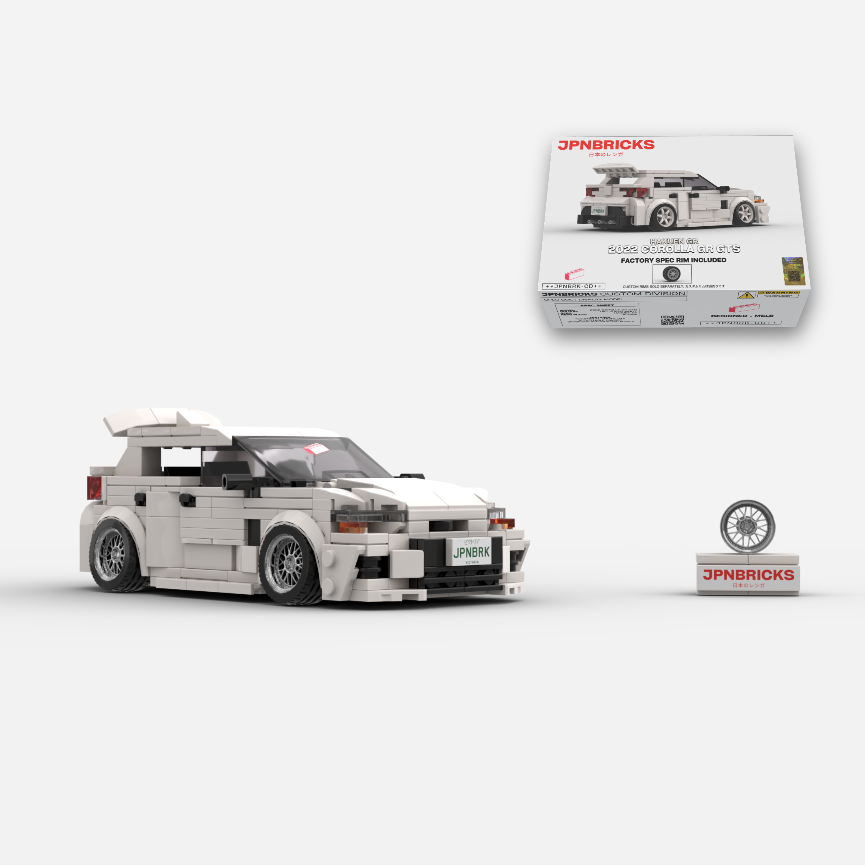 [PRE-ORDER] 2022 Corolla GR GTS 040 Super White Brick Car Model Kit