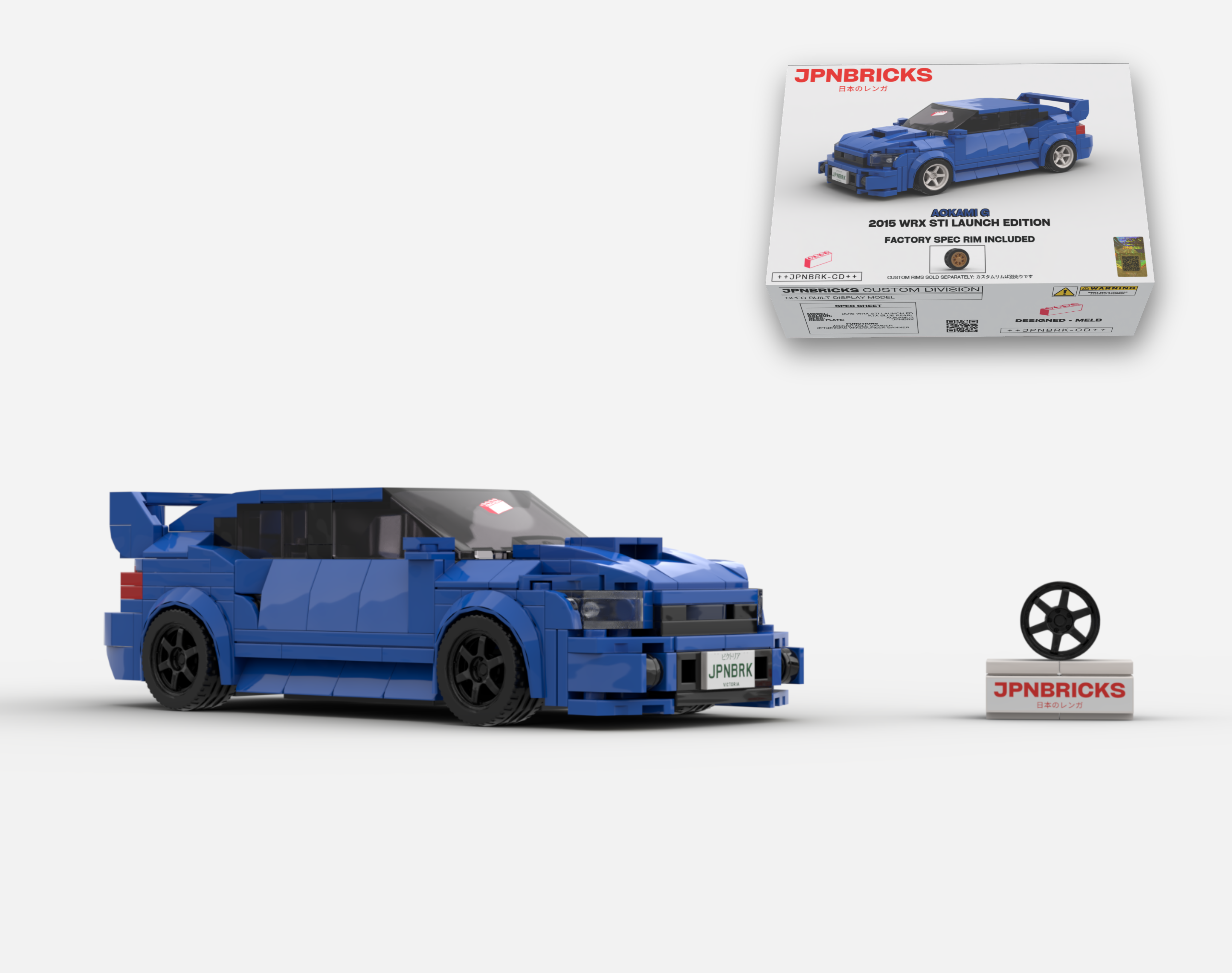 2015 WRX STI LAUNCH EDITION K7X BLUE BRICK CAR MODEL KIT