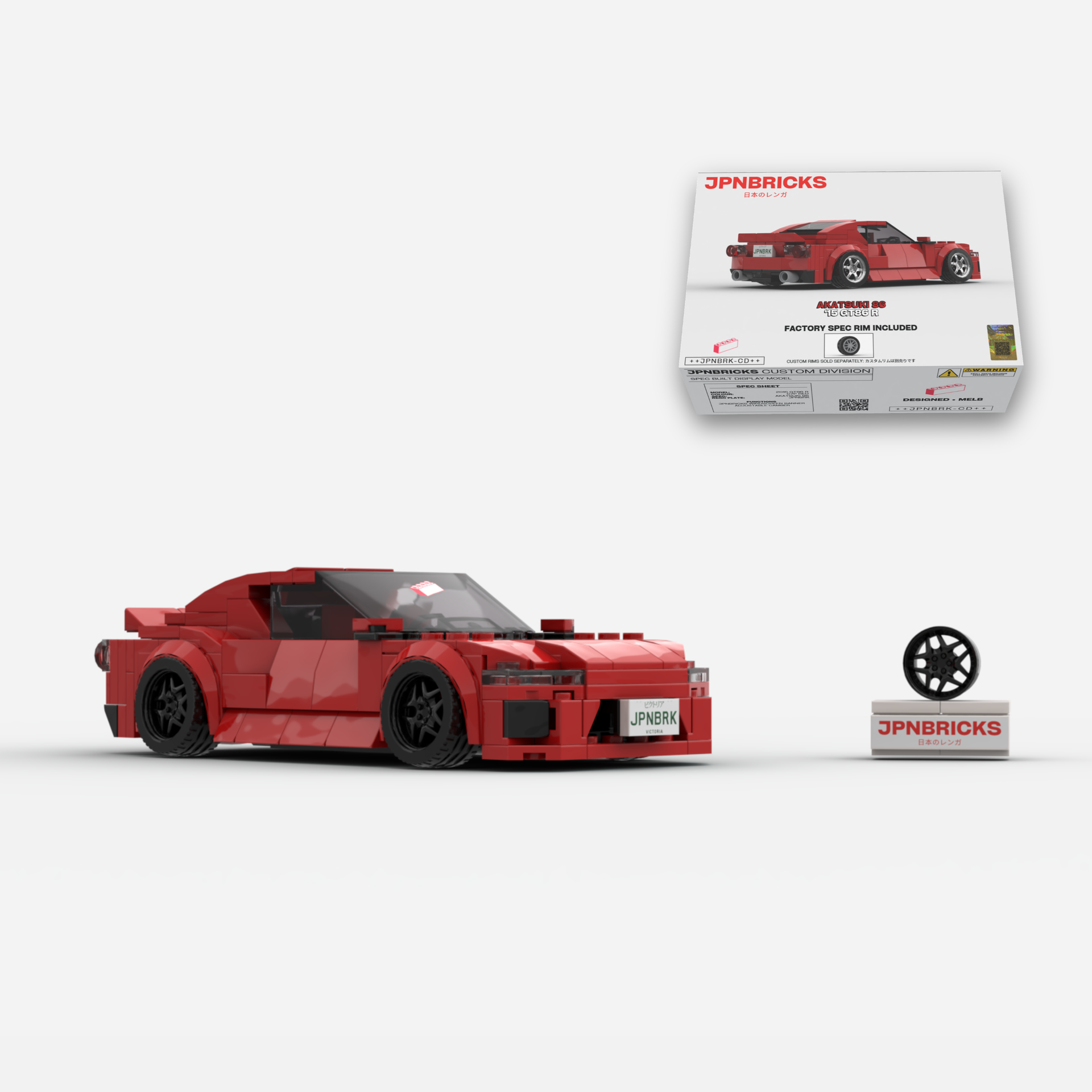 リアルマッコィズ　BuWEPS 2015 GT86 R | C7P Red | JPNBRICKS Brick Car Model Kit – JPNBricks
