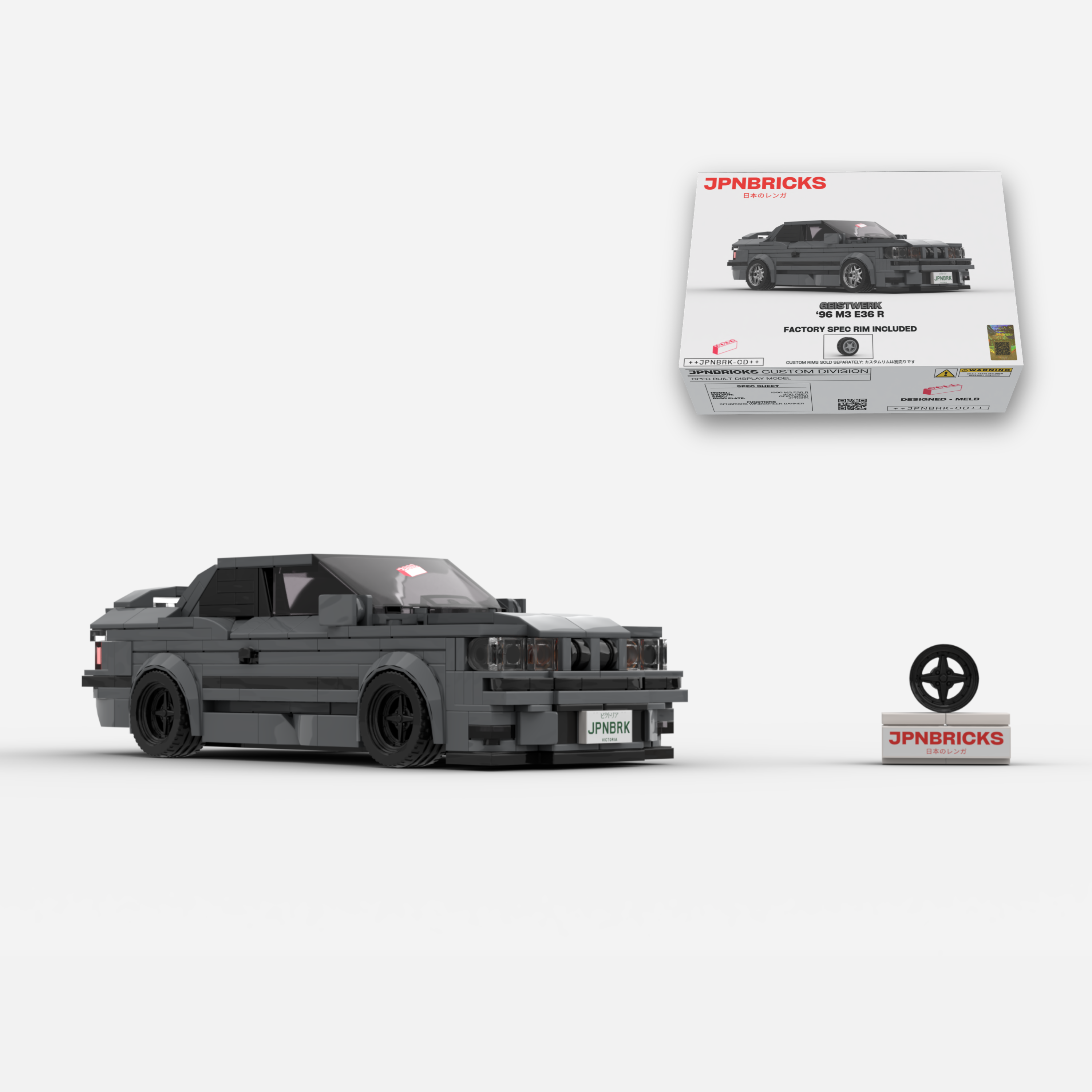 1996 M3 E36 R 400 GREY BRICK CAR MODEL KIT