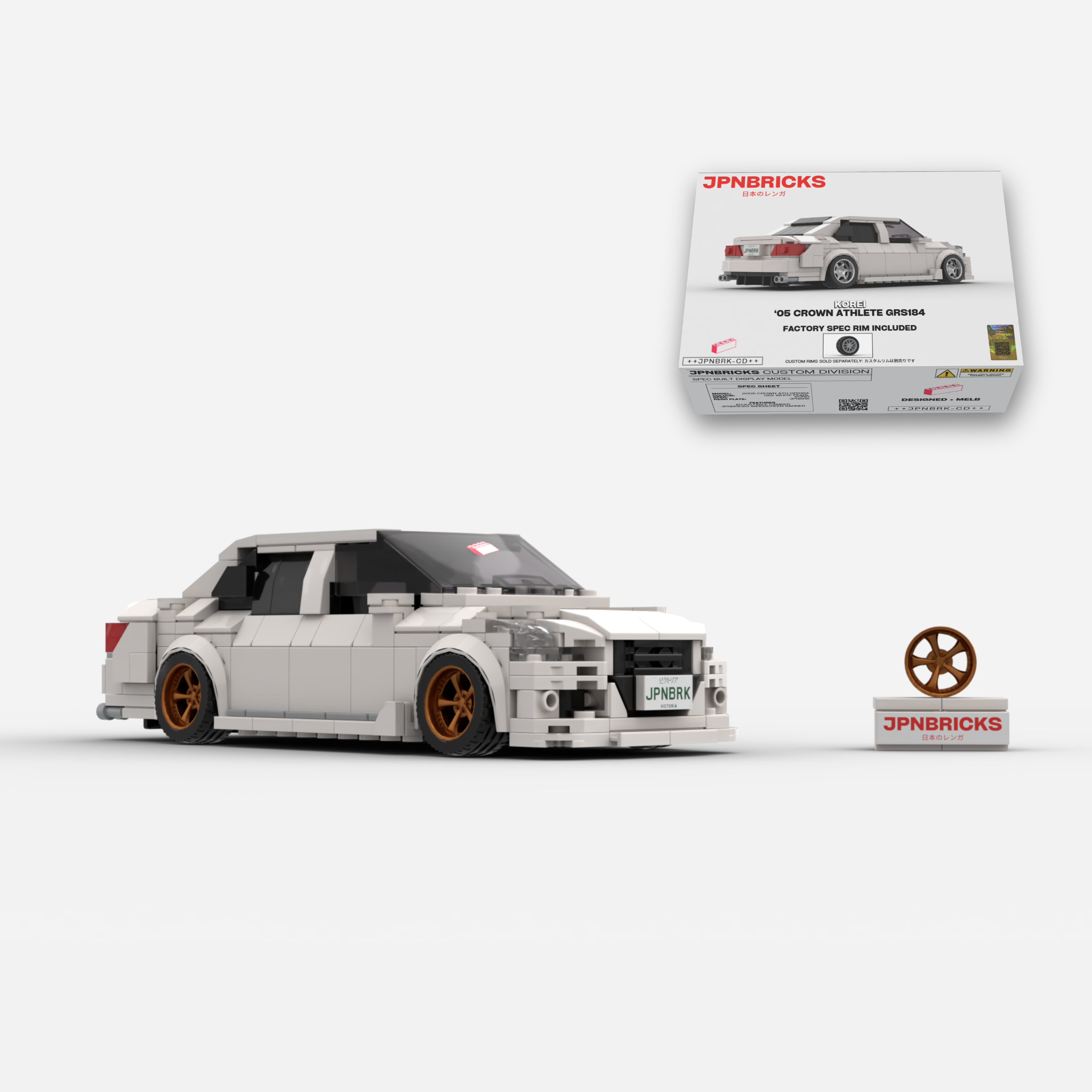 2005 Crown Athlete GRS184 062 White Brick Car Model Kit