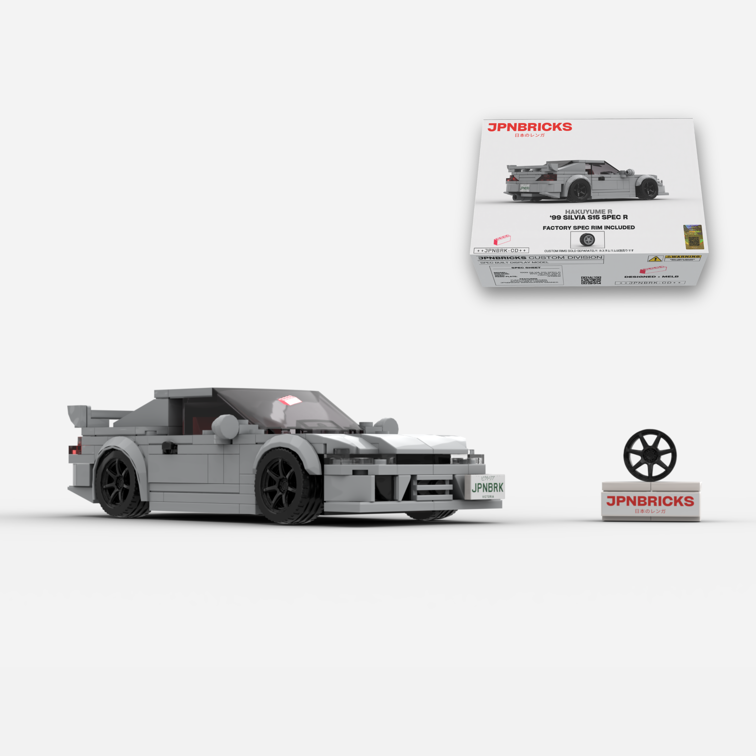 1999 Silvia S15 Spec R WV2 Nardo Brick Car Model Kit