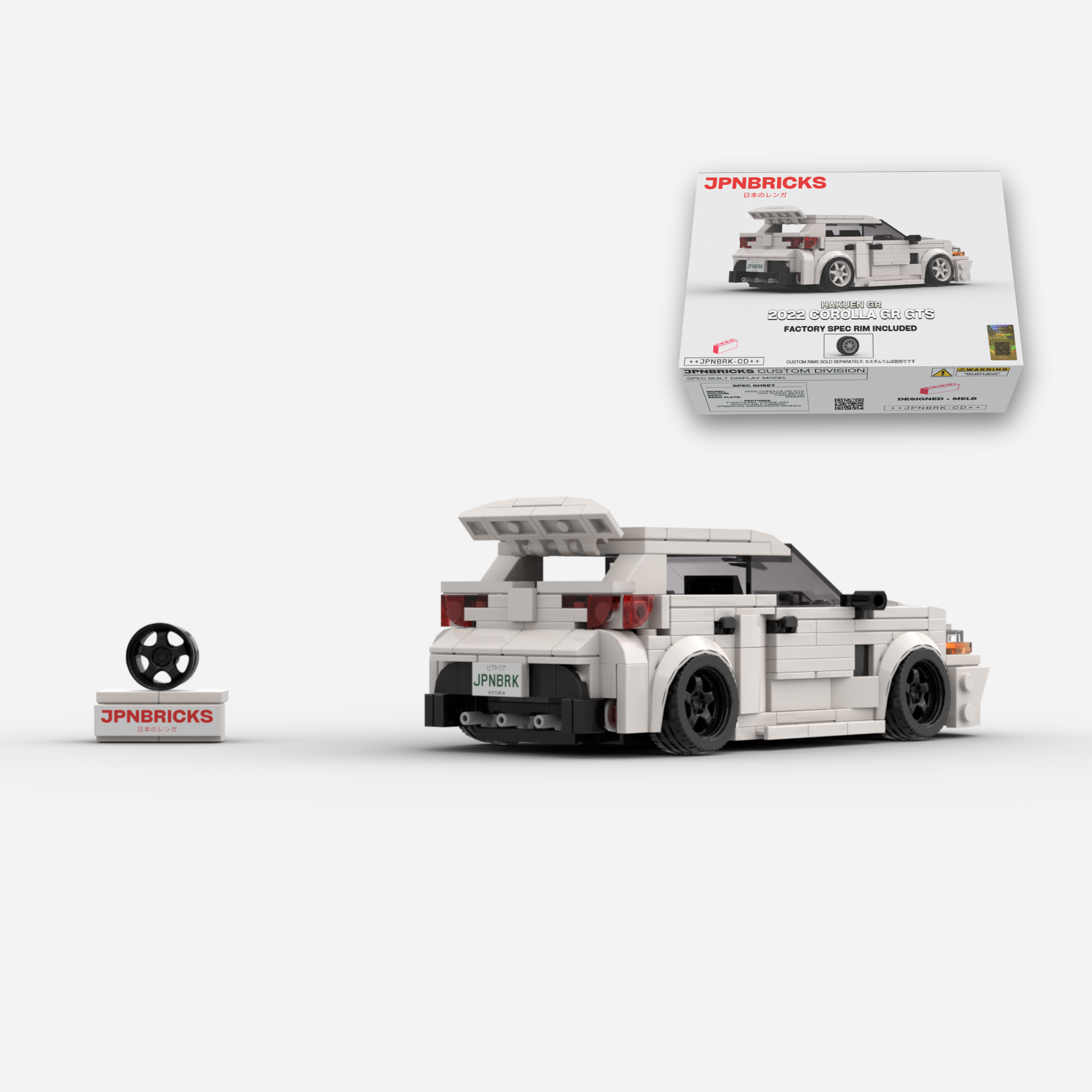 [PRE-ORDER] 2022 Corolla GR GTS 040 Glacier White Brick Car Model Kit