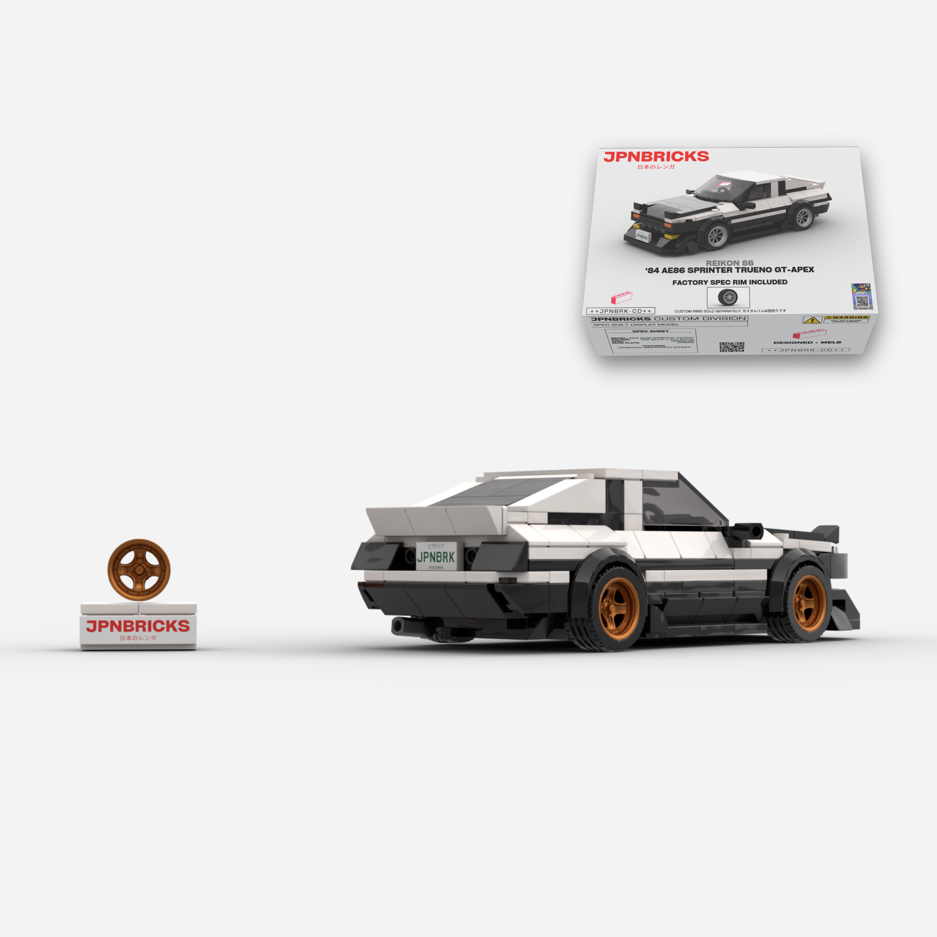 1984 AE86 Sprinter Trueno GT-Apex Brick Car Model Kit