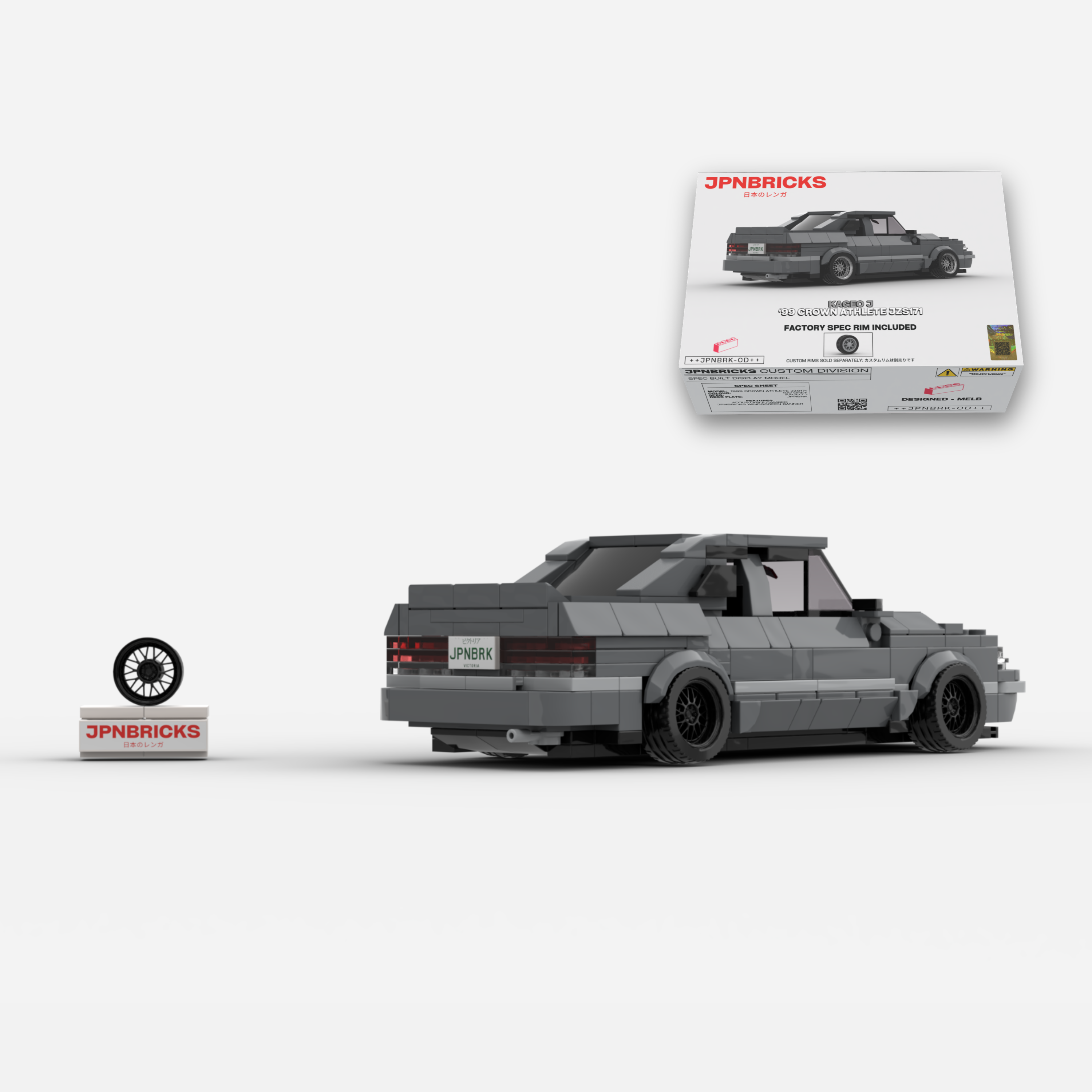 1999 CROWN ATHLETE V JZS171 1C0 GREY BRICK CAR MODEL KIT