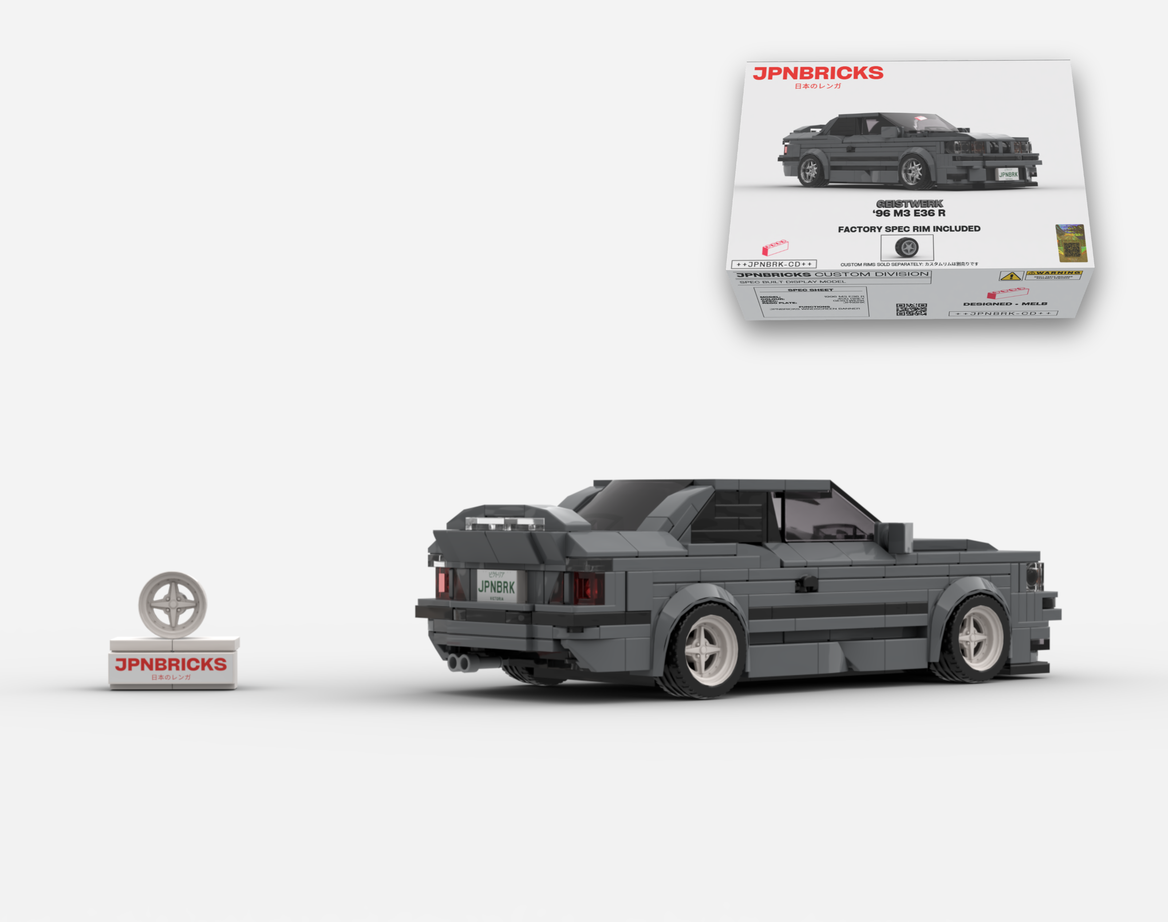 1996 M3 E36 R 400 GREY BRICK CAR MODEL KIT