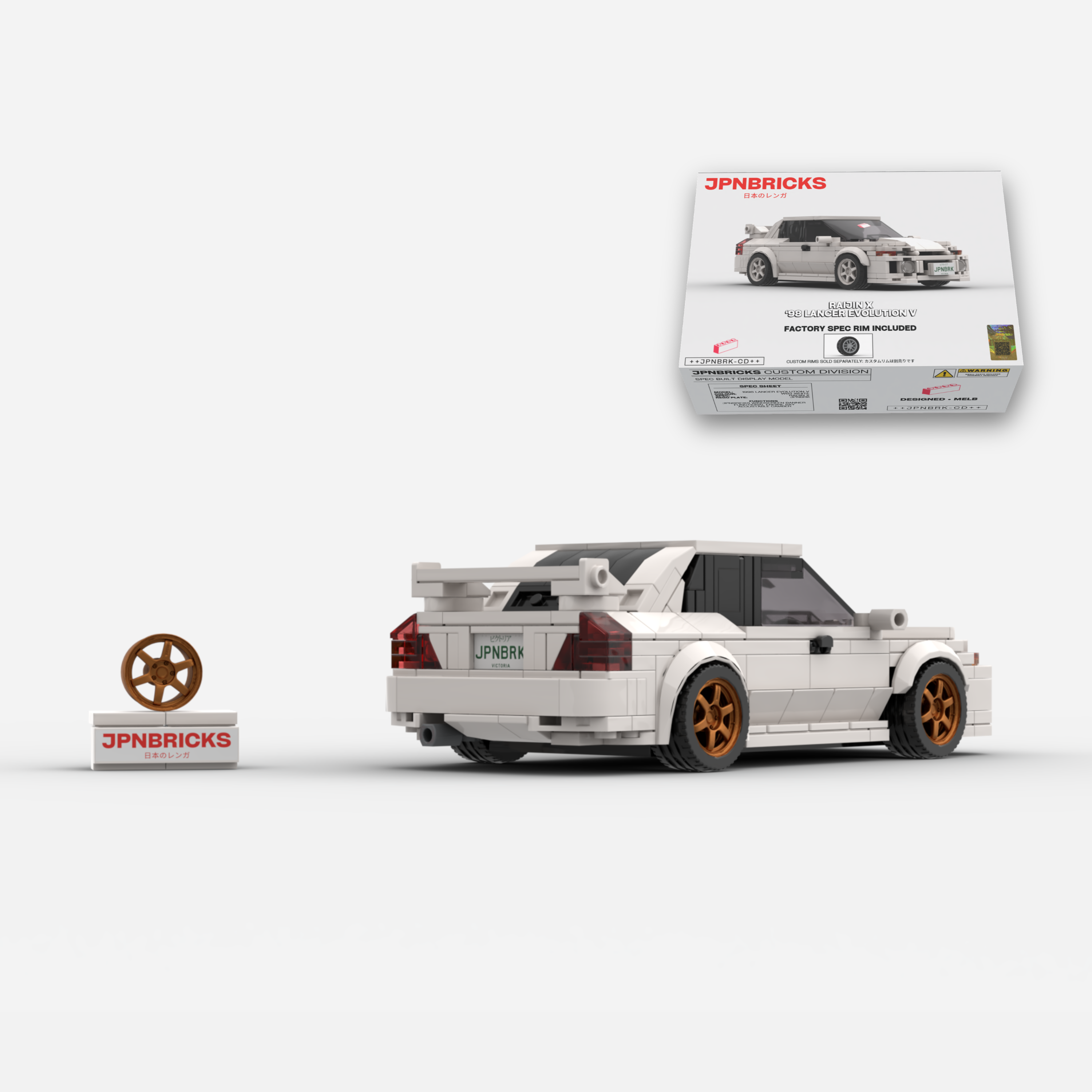 [PRE-ORDER] 1998 Lancer Evolution V W83 White Brick Car Model Kit