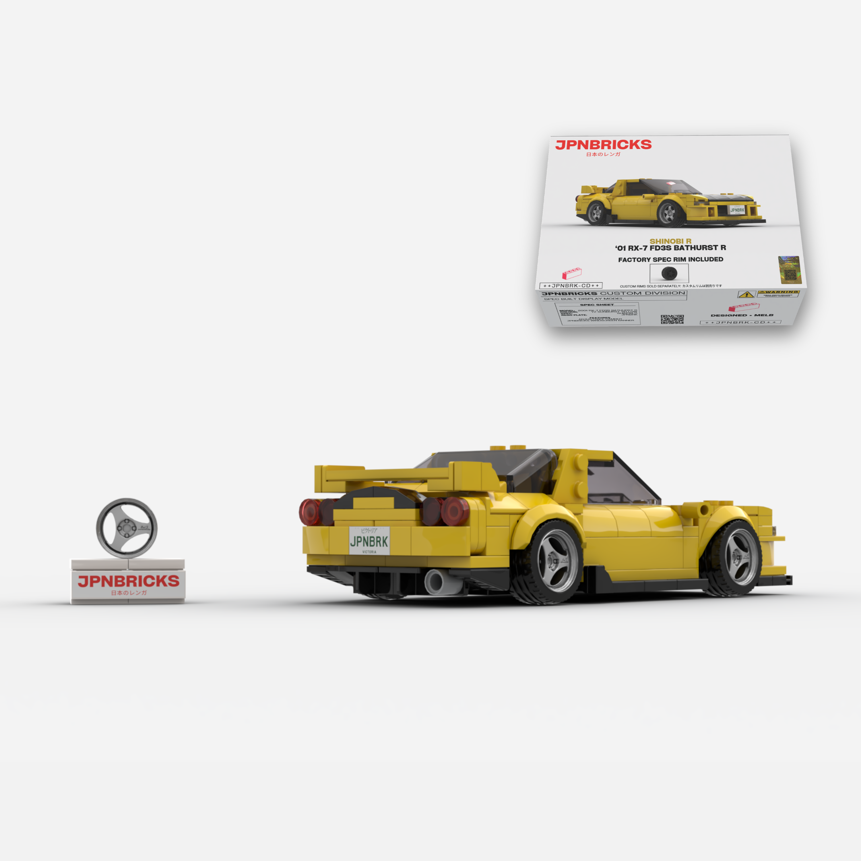 2001 RX-7 FD3S Bathurst R YZ Yellow Brick Car Model Kit